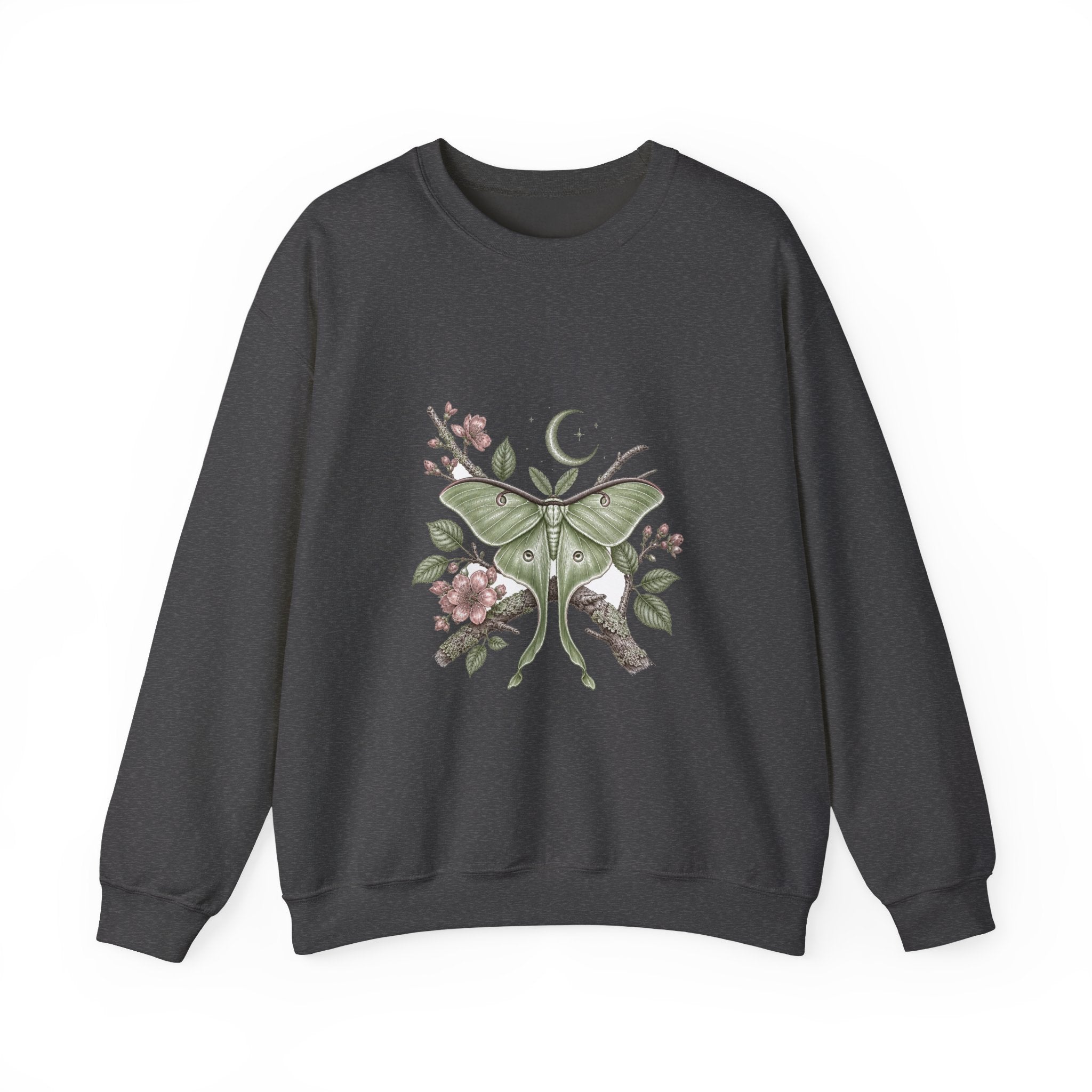Matching Couple Sweatshirt - Butterfly & Moth Matching Couple Crewneck Sweatshirt Vintage Art His Hers Wedding Gift - Design B