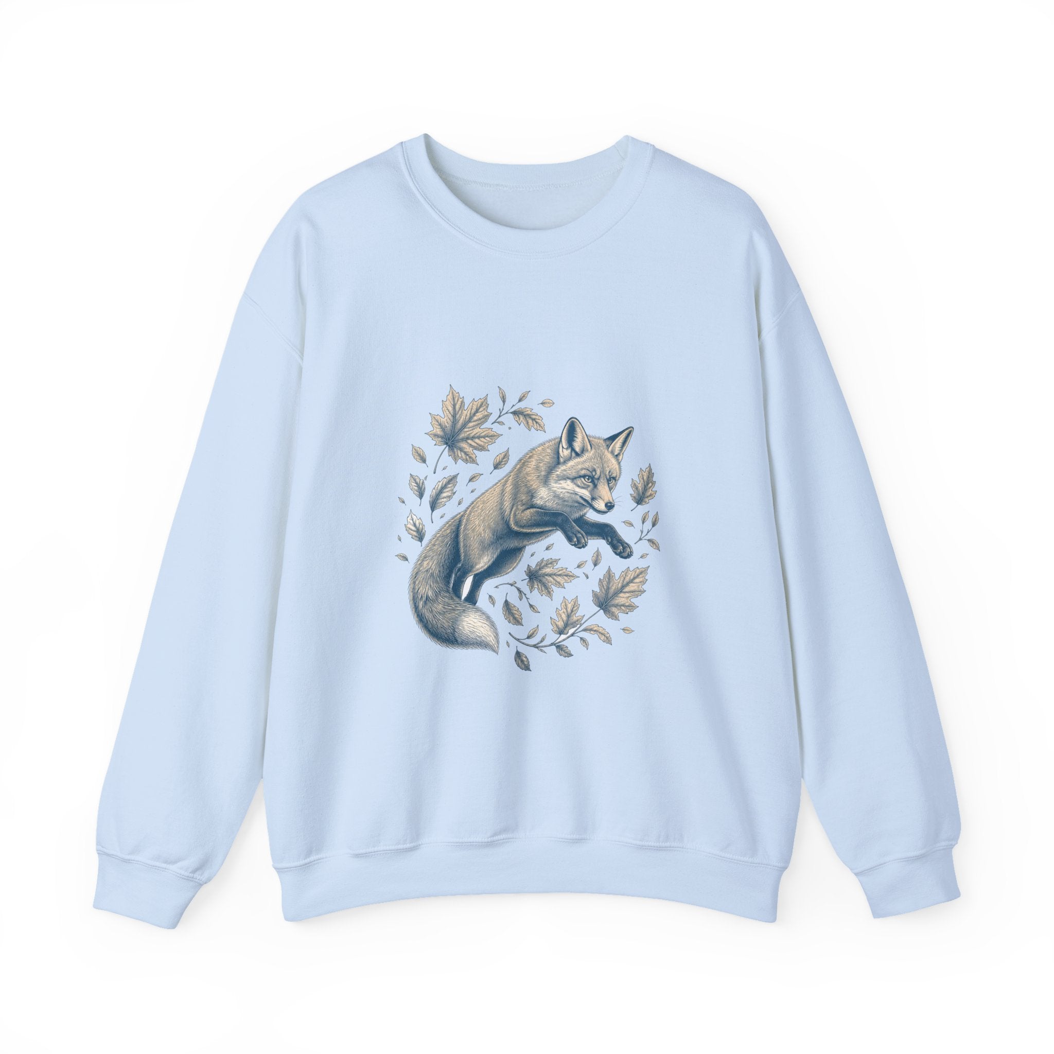 Matching Couple Sweatshirt - Fox & Rabbit Matching Couple Crewneck Sweatshirt Vintage Art His Hers Wedding Gift - Design A