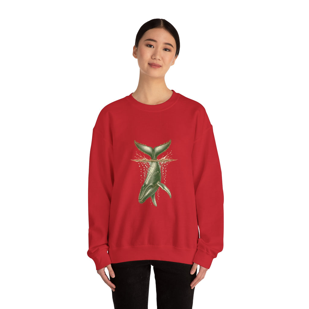 Matching Couple Sweatshirt - Eagle & Whale Matching Couple Premium Fleece Sweatshirt Vintage Art His Hers Honeymoon Gift - Design B