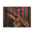 Violin Tightrope Bridge Wall Art Canvas 16×20 Baroque Home Office Decor Maximalist Print