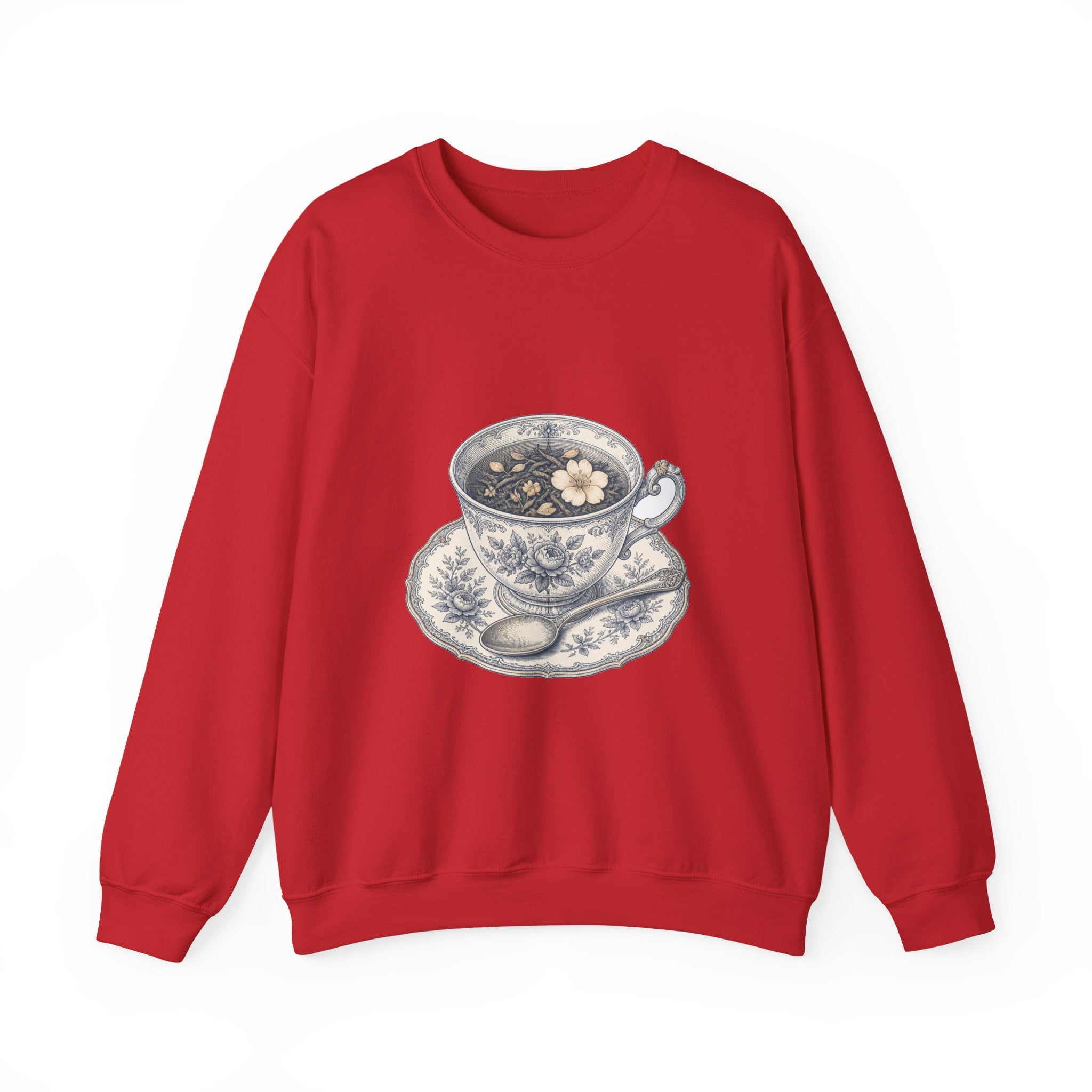 Matching Couple Sweatshirt - Coffee & Tea Matching Couple Comfort Colors Crew Vintage Art His Hers Honeymoon Gift - Design B