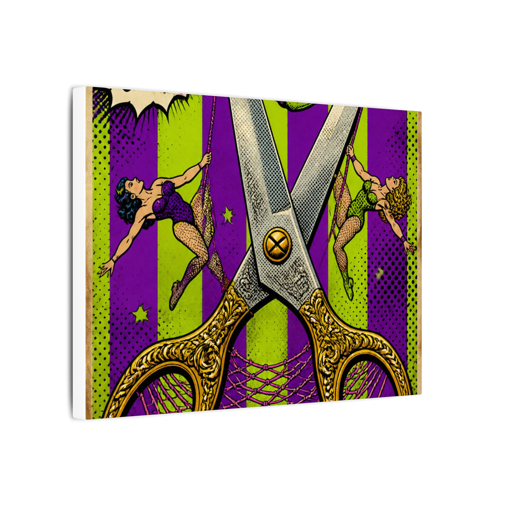 Giant Scissors Trapeze Wall Art Canvas 24×36 Pop Art Restaurant Decor Maximalist Print
