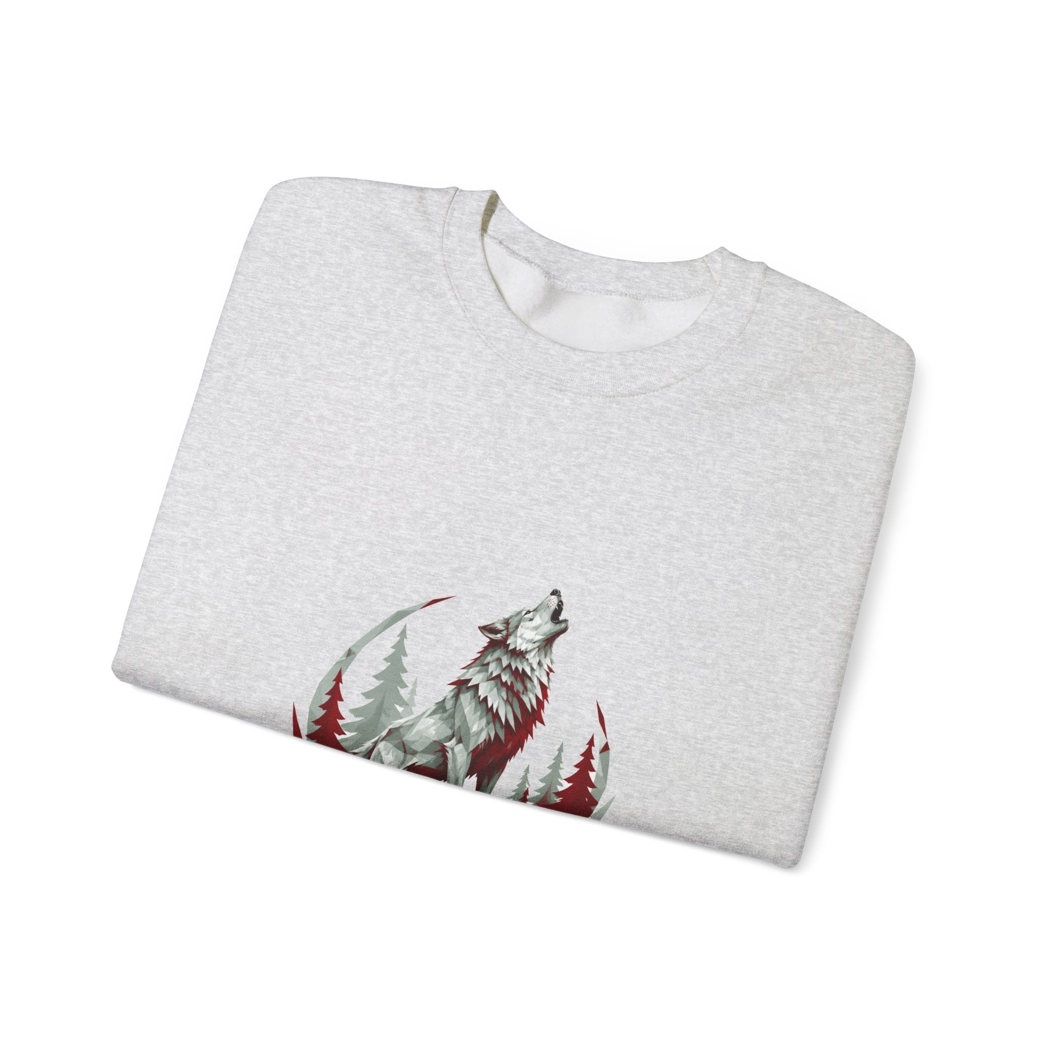 Matching Couple Sweatshirt - Wolf & Dove Matching Couple Premium Fleece Sweatshirt Geometric Art His Hers Love Gift - Design A