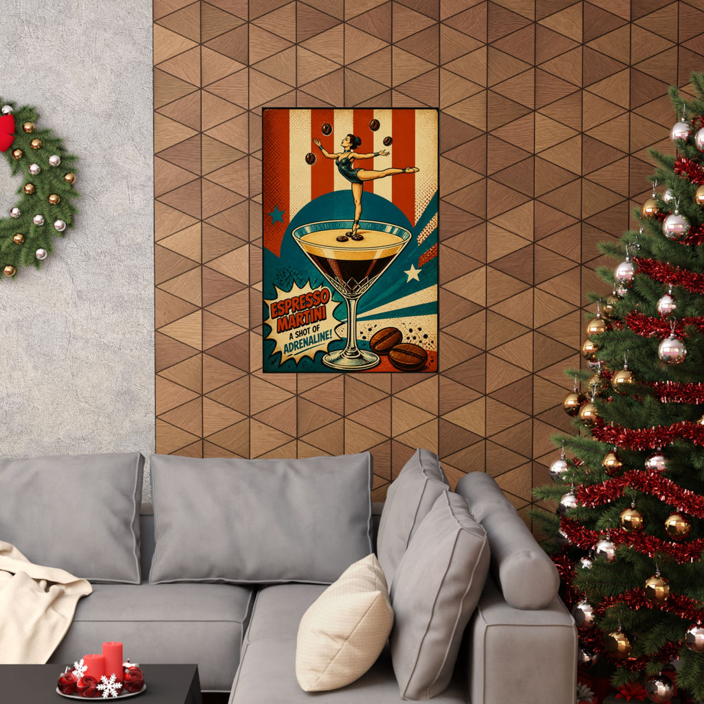 Espresso Martini Acrobat Wall Art Poster 18×24 Pop Art Living Room Decor Maximalist Print