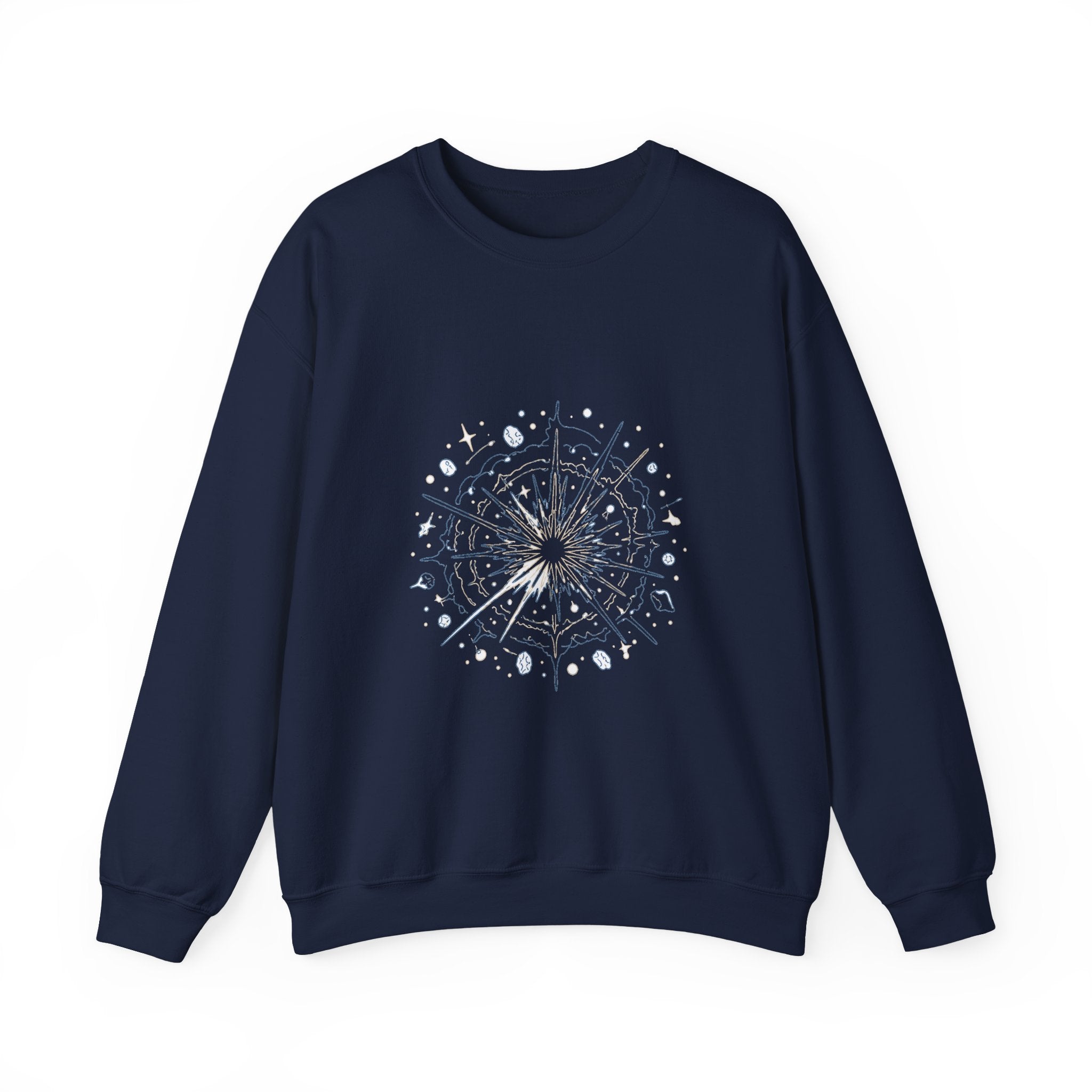 Matching Couple Sweatshirt - Galaxy & Supernova Matching Couple Premium Fleece Sweatshirt Minimalist Art His Hers Christmas Gift - Design B