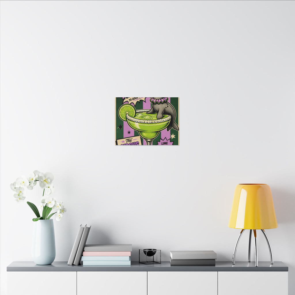 Margarita Balancing Seal Wall Art Canvas 16×20 Pop Art Living Room Decor Maximalist Print