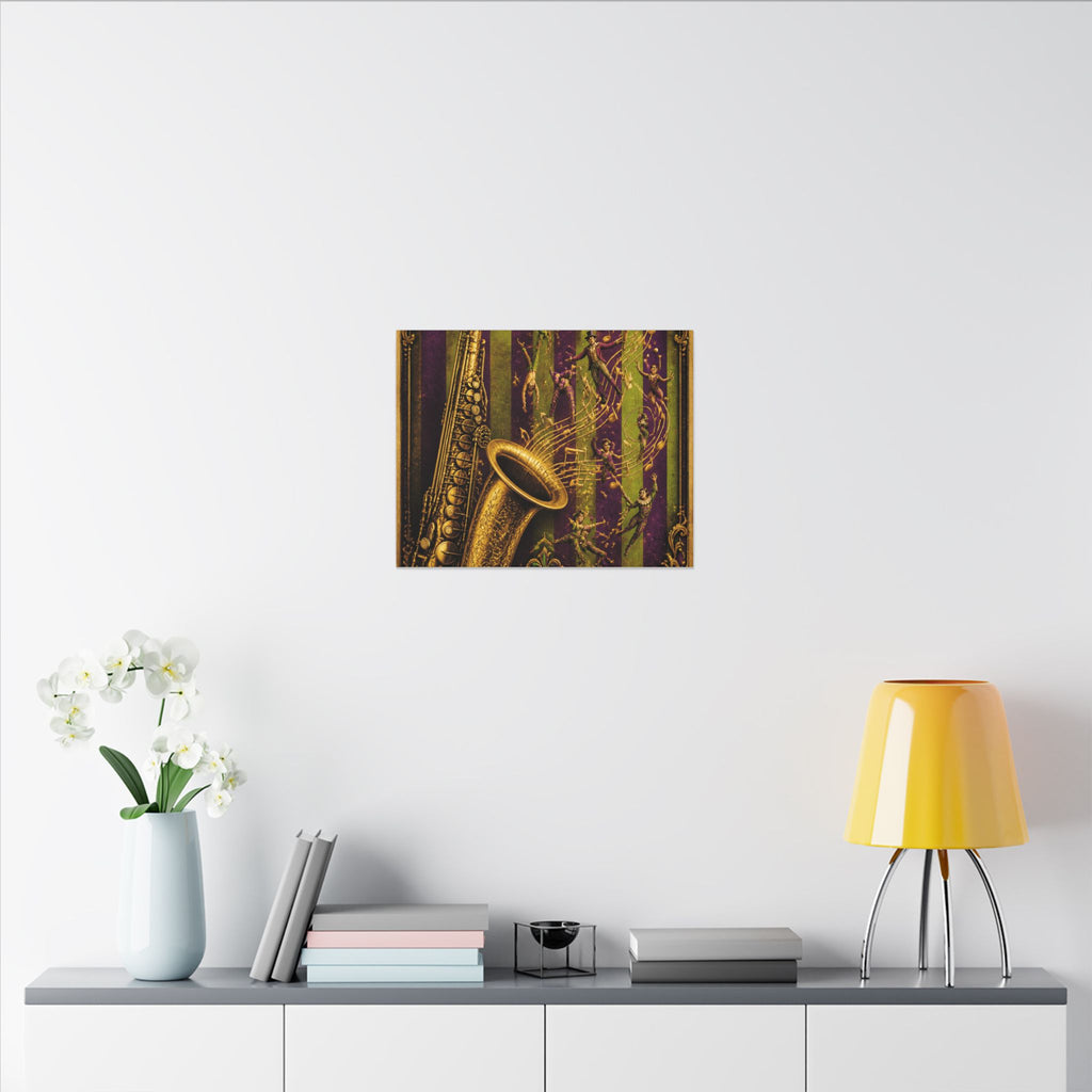 Saxophone Music Circus Wall Art Canvas 24×36 Baroque Studio Decor Maximalist Print