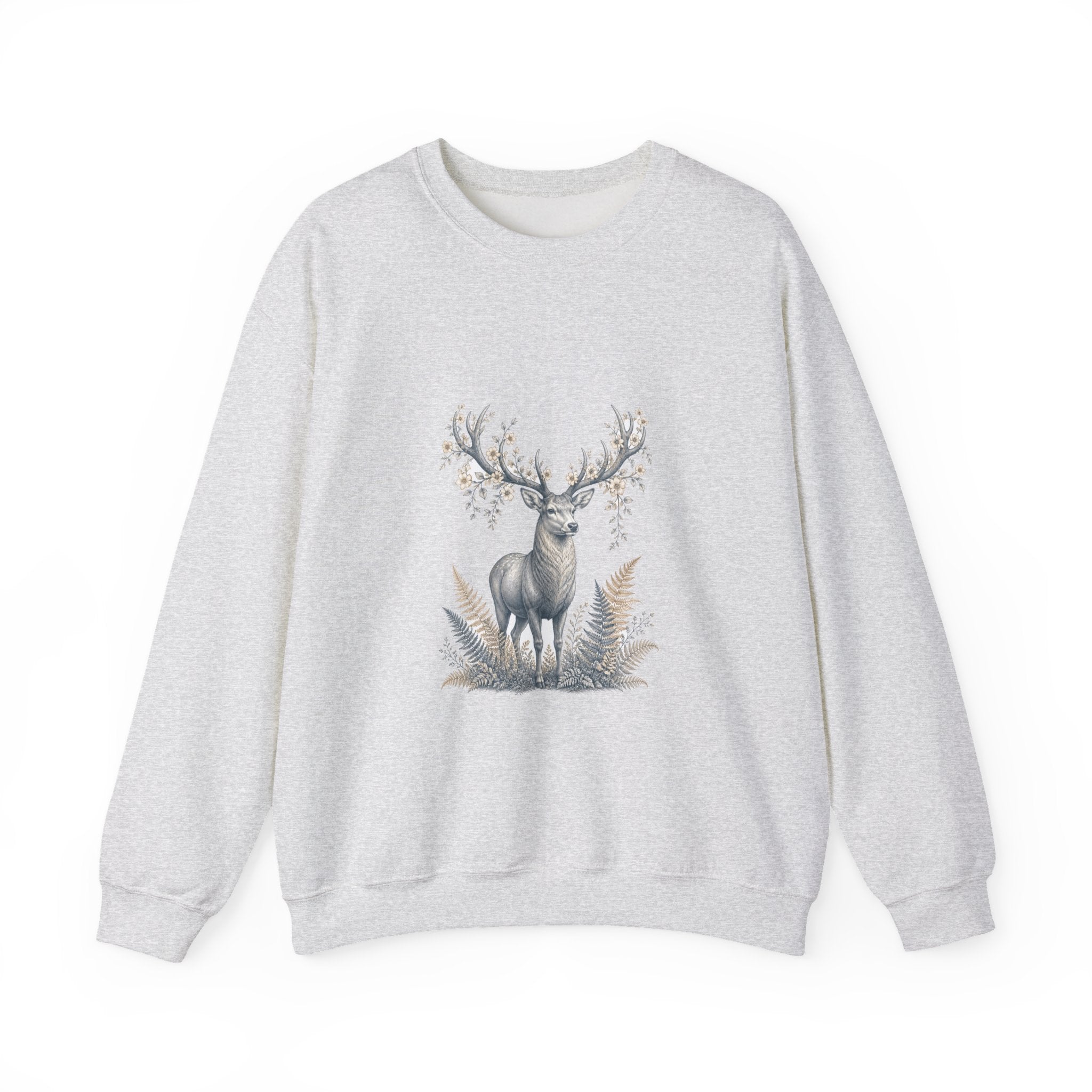 Matching Couple Sweatshirt - Bear & Deer Matching Couple Comfort Colors Crew Vintage Art His Hers Honeymoon Gift - Design B