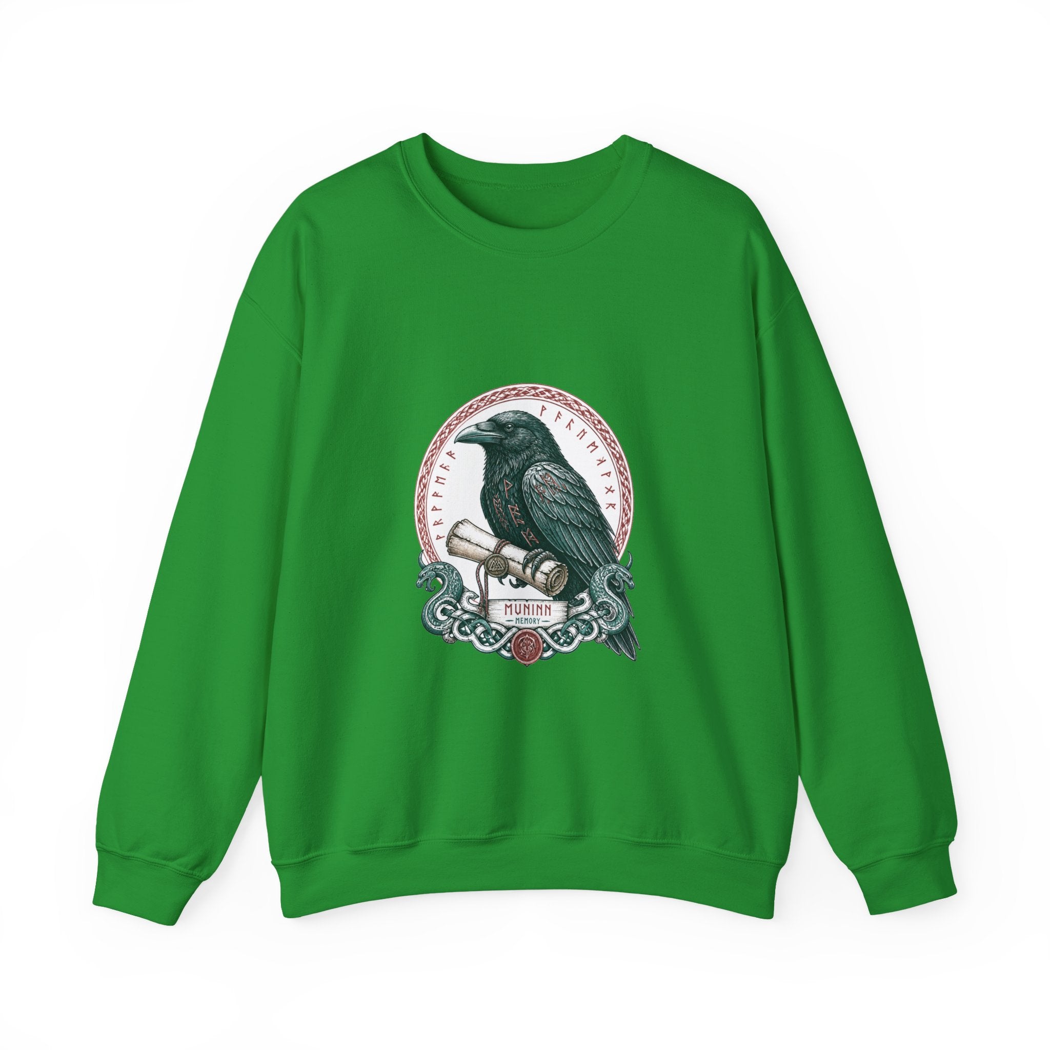 Matching Couple Sweatshirt - Huginn & Muninn Matching Couple Premium Fleece Sweatshirt Hand-Drawn Art His Hers Anniversary Gift - Design B
