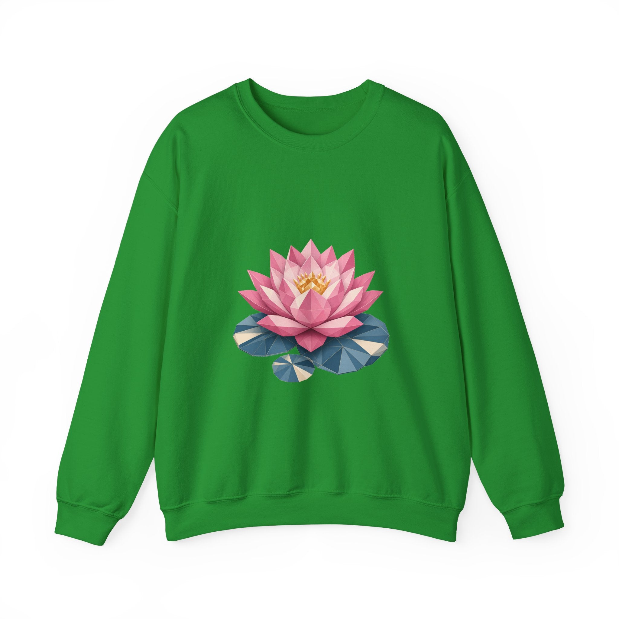 Matching Couple Sweatshirt - Open & Closed Lotus Matching Couple Crewneck Sweatshirt Geometric Art His Hers Couple Gift - Design A