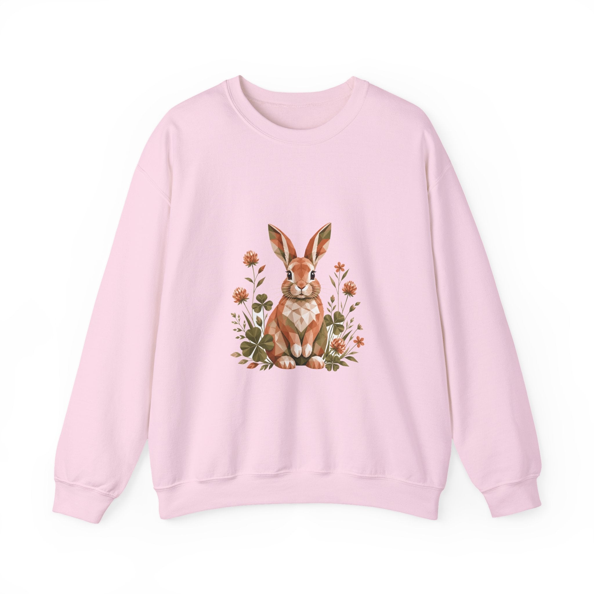 Matching Couple Sweatshirt - Fox & Rabbit Matching Couple Comfort Colors Crew Geometric Art His Hers Love Gift - Design B