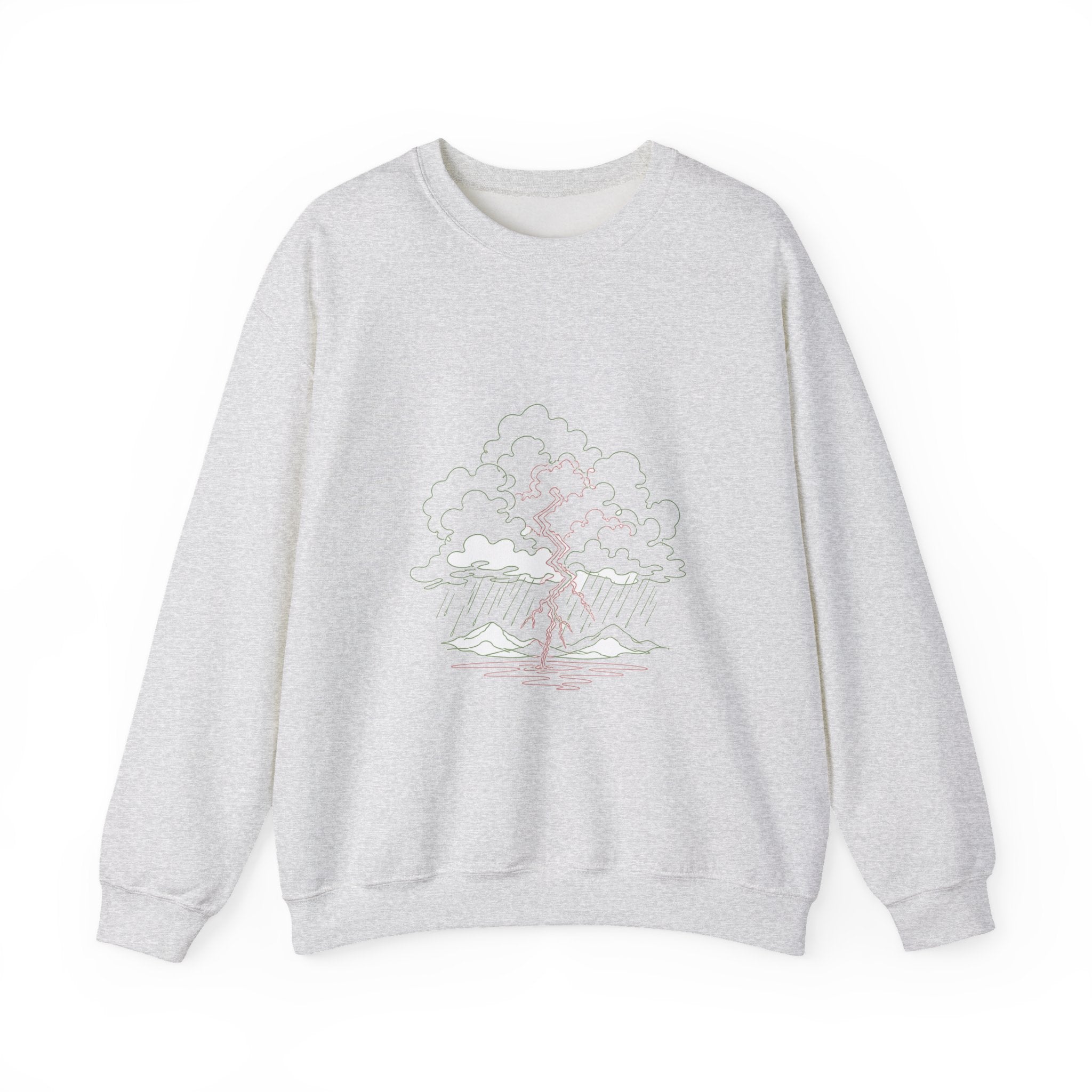 Matching Couple Sweatshirt - Storm & Rainbow Matching Couple Comfort Colors Crew Minimalist Art His Hers Christmas Gift - Design A