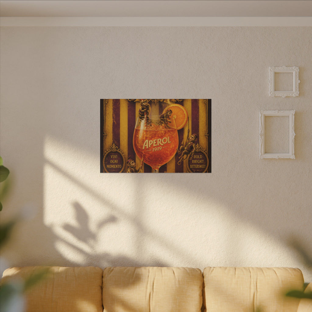 Aperol Spritz Monkeys Wall Art Canvas 24×36 Baroque Studio Decor Maximalist Print