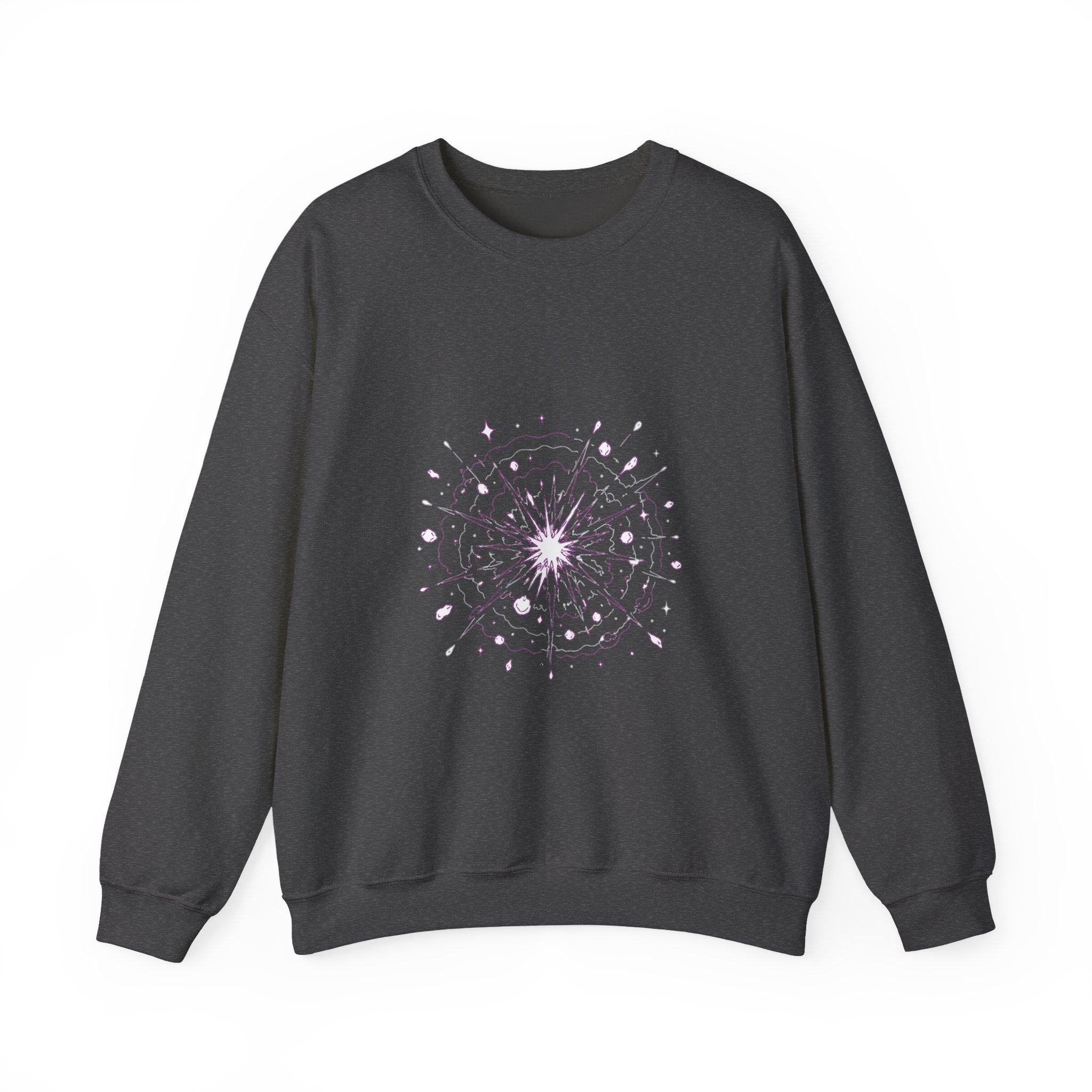 Matching Couple Sweatshirt - Galaxy & Supernova Matching Couple Comfort Colors Crew Minimalist Art His Hers Christmas Gift - Design B