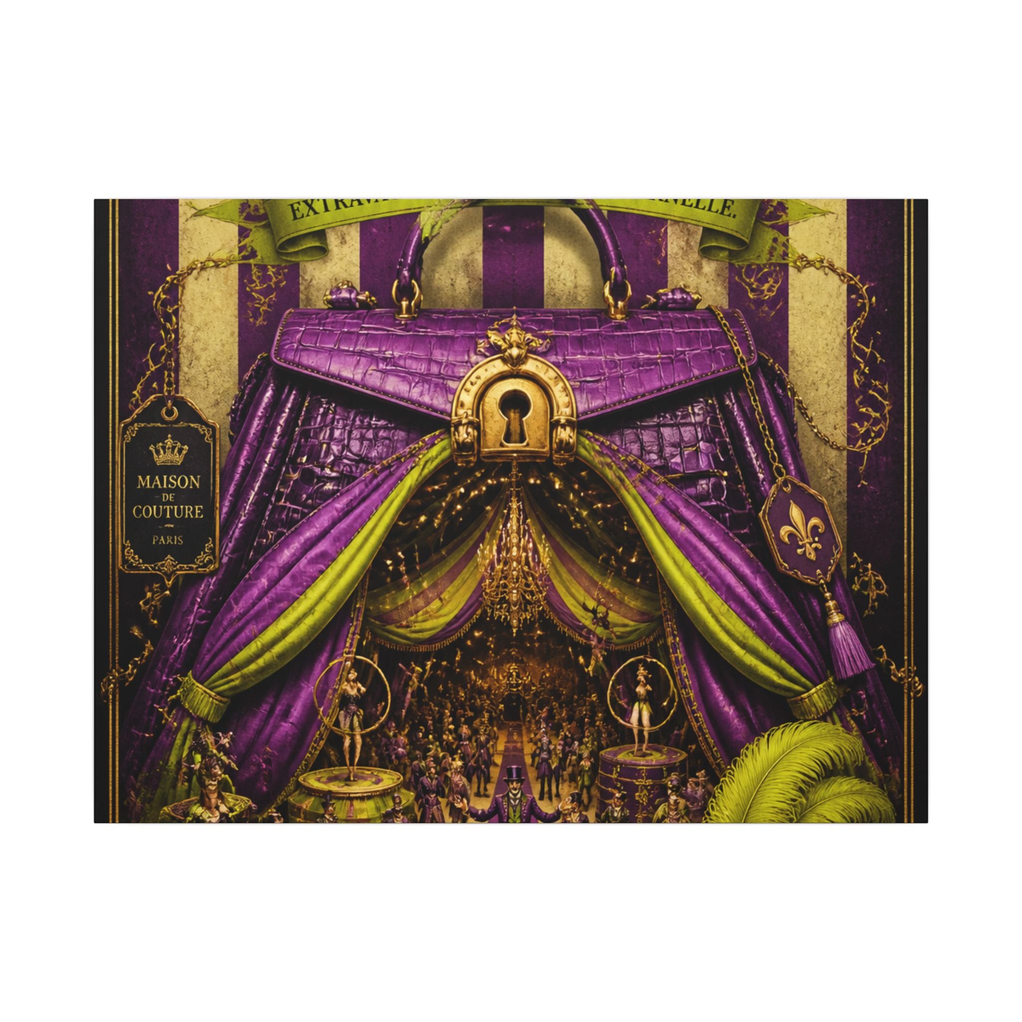 Handbag Big Top Wall Art Canvas 16×20 Baroque Home Office Decor Maximalist Print