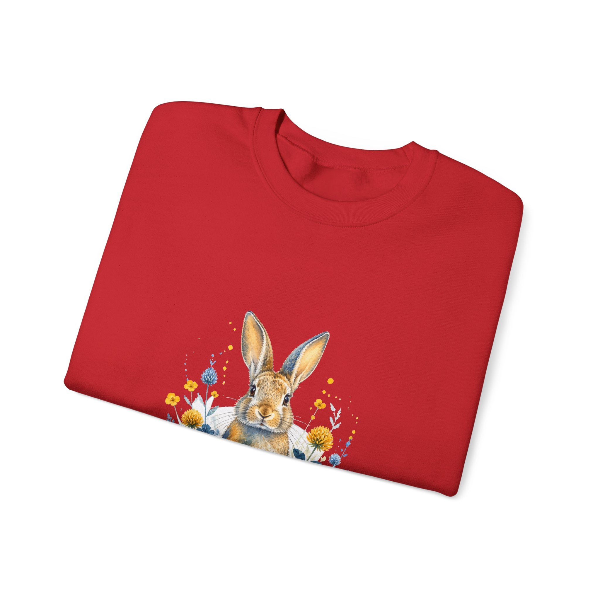 Matching Couple Sweatshirt - Fox & Rabbit Matching Couple Comfort Colors Crew Watercolor Art His Hers Birthday Gift - Design B