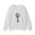 Matching Couple Sweatshirt - Key & Lock Matching Couple Premium Fleece Sweatshirt Watercolor Art His Hers Birthday Gift - Design A