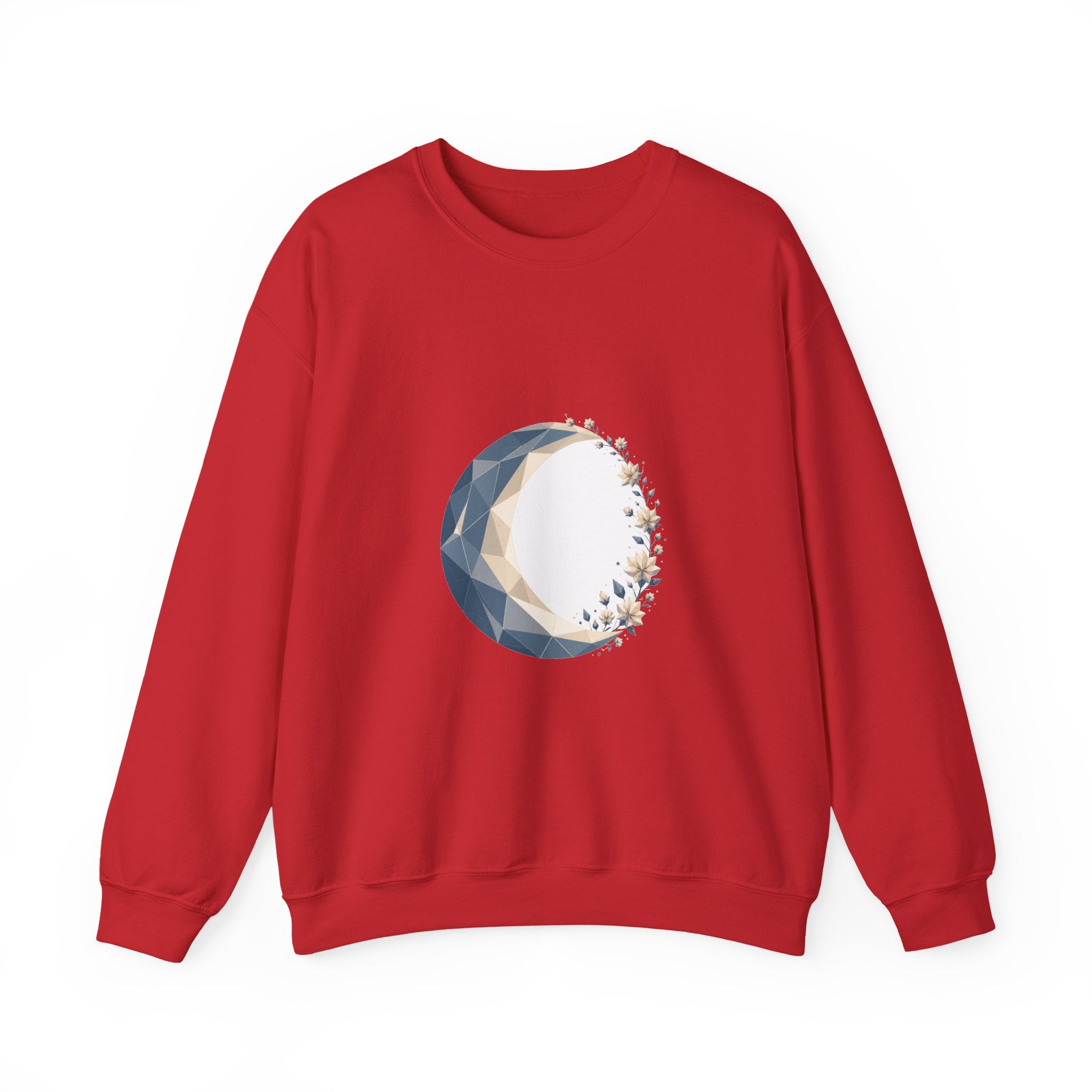 Matching Couple Sweatshirt - Waxing & Waning Moon Matching Couple Comfort Colors Crew Geometric Art His Hers Love Gift - Design A
