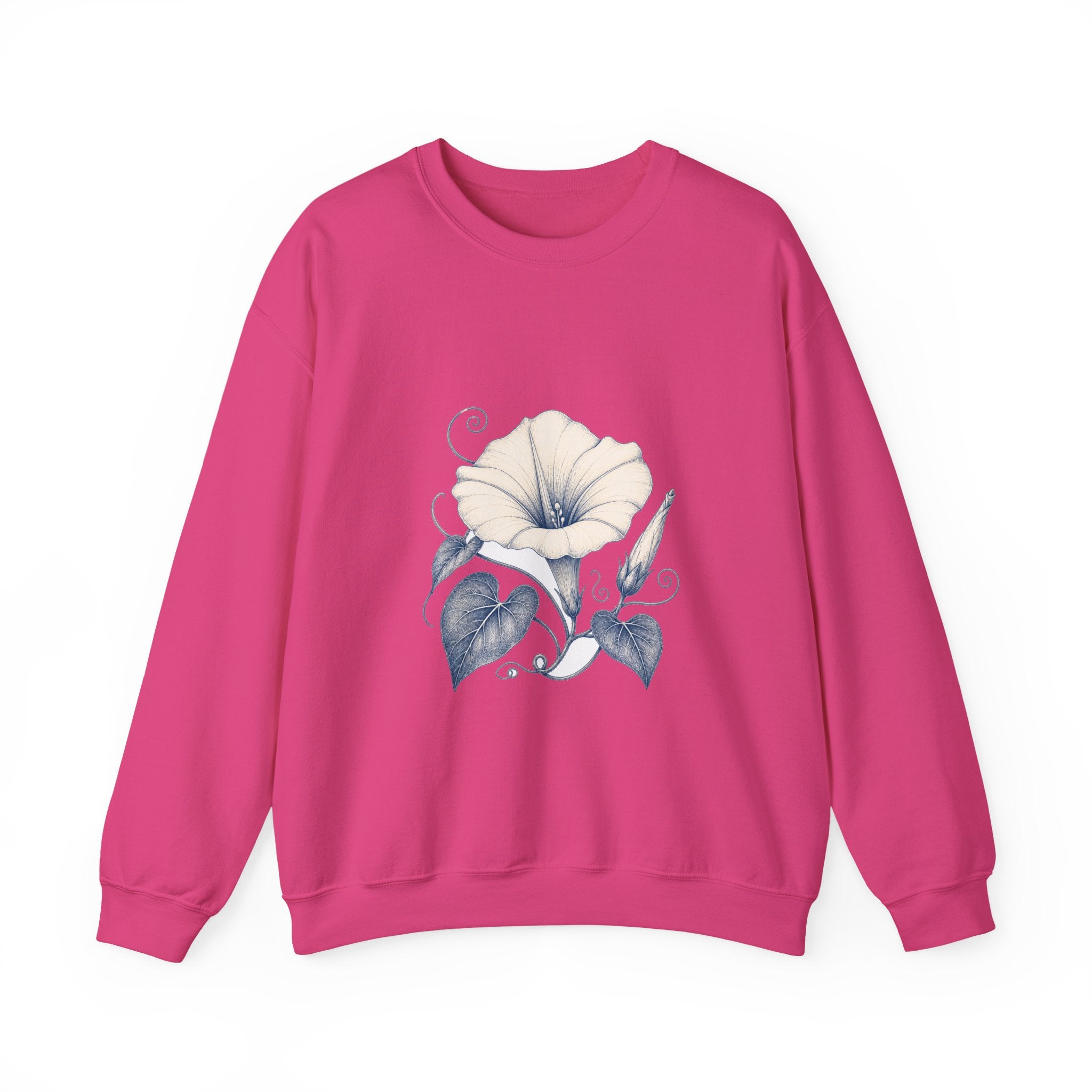 Matching Couple Sweatshirt - Sunflower & Moonflower Matching Couple Comfort Colors Crew Hand-Drawn Art His Hers Anniversary Gift - Design B