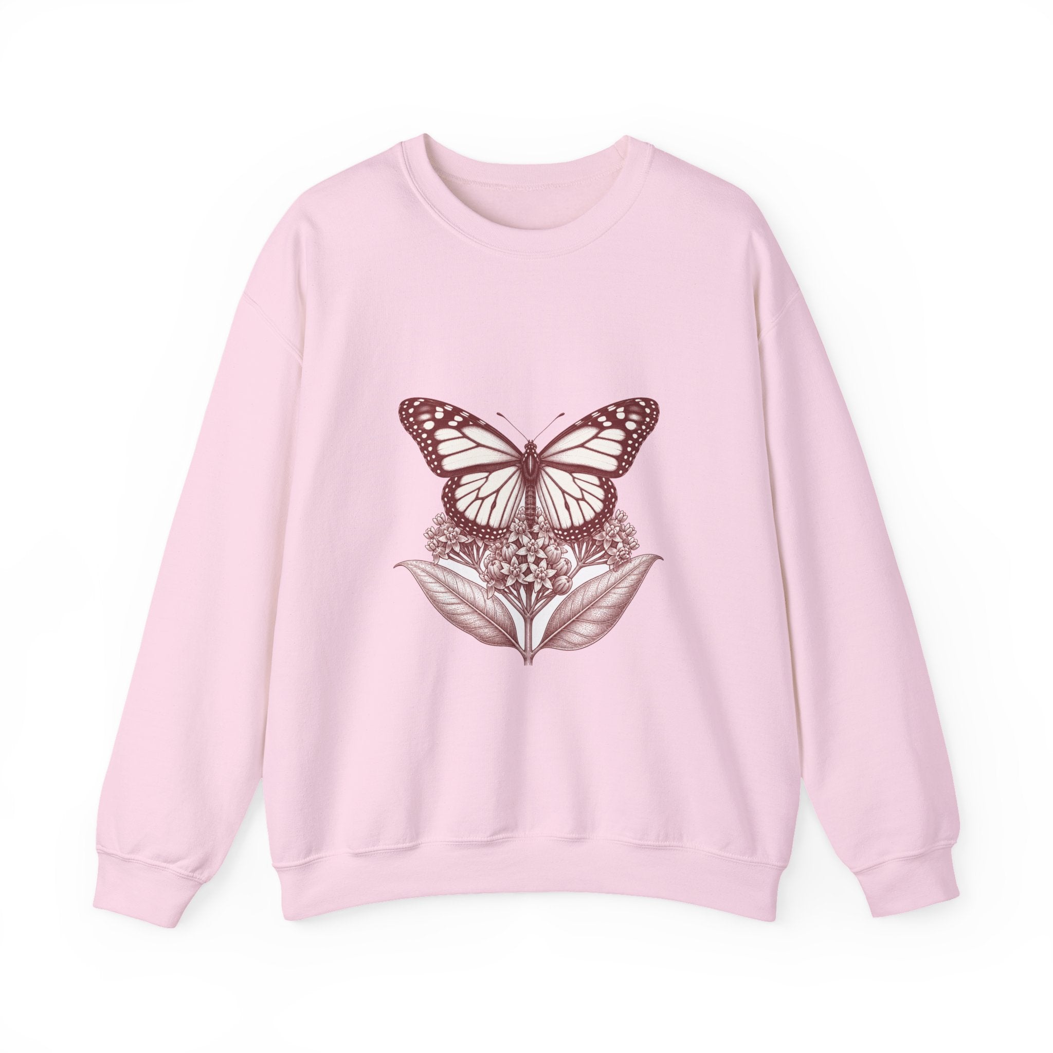 Matching Couple Sweatshirt - Butterfly & Moth Matching Couple Premium Fleece Sweatshirt Vintage Art His Hers Honeymoon Gift - Design A