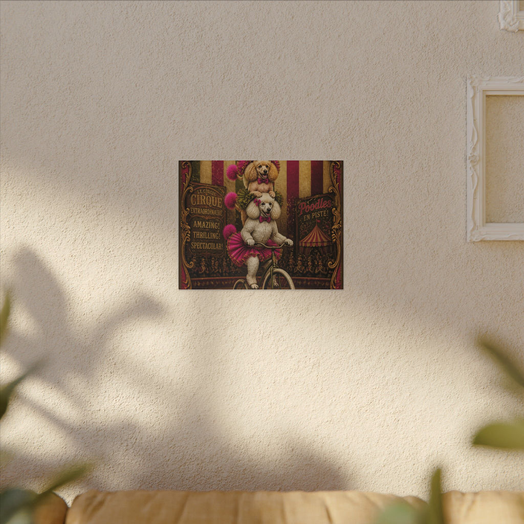 Poodle Stack Bicycle Wall Art Canvas 24×36 Baroque Studio Decor Maximalist Print