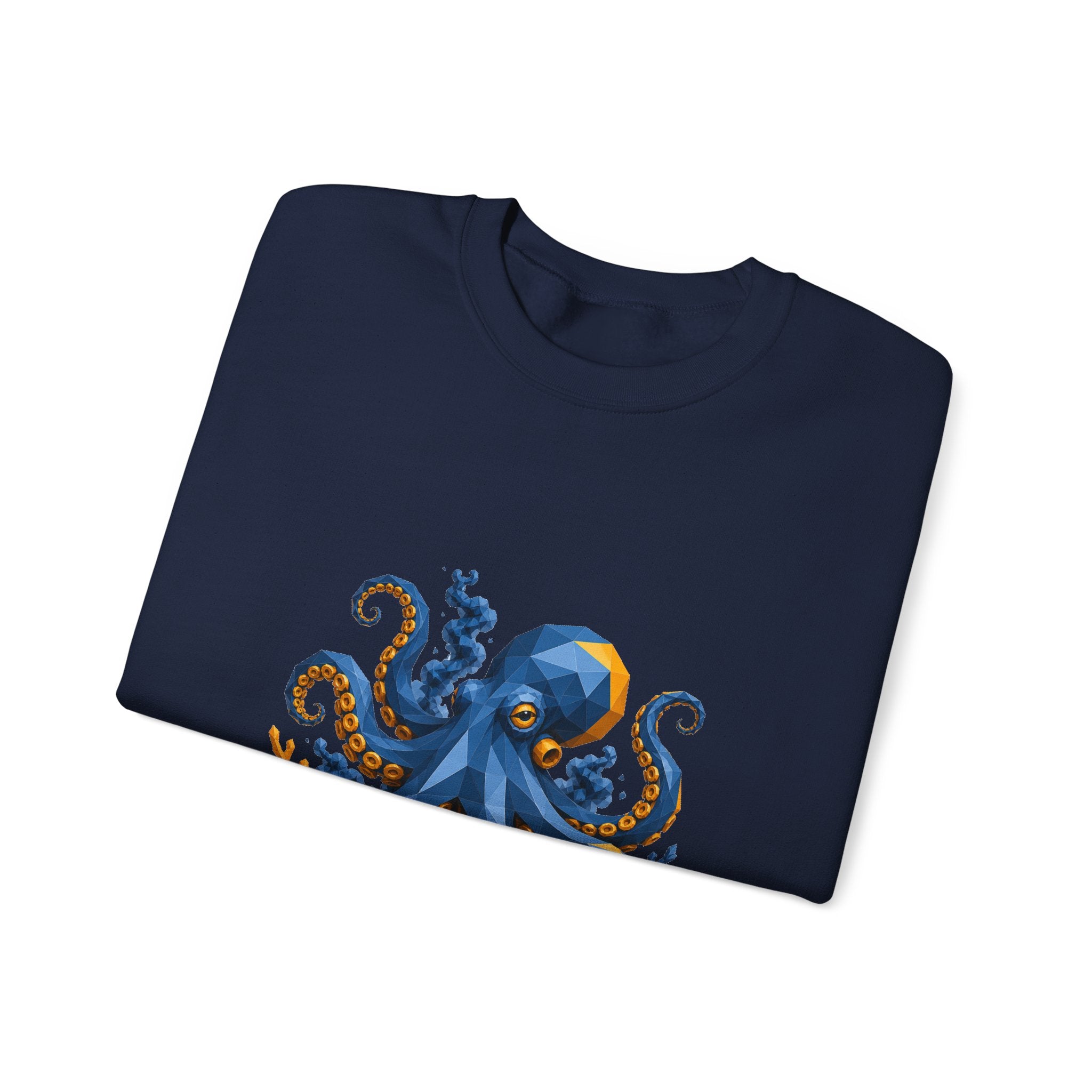 Matching Couple Sweatshirt - Octopus & Jellyfish Matching Couple Comfort Colors Crew Geometric Art His Hers Love Gift - Design A