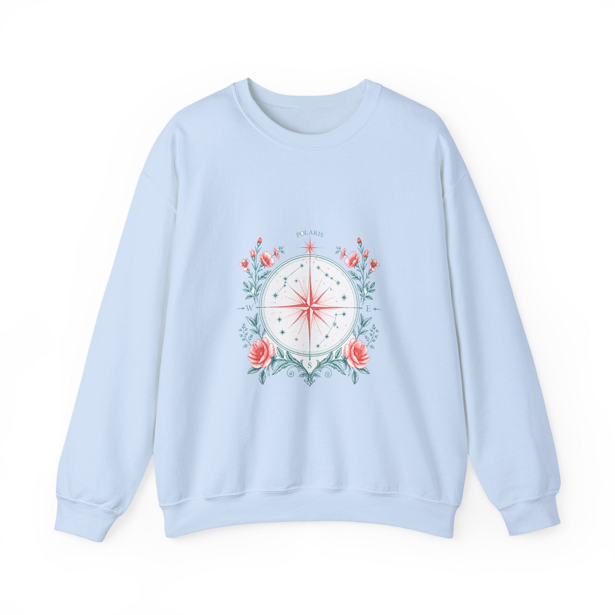 Matching Couple Sweatshirt - Shooting Star & North Star Matching Couple Premium Fleece Sweatshirt Vintage Art His Hers Honeymoon Gift - Design B