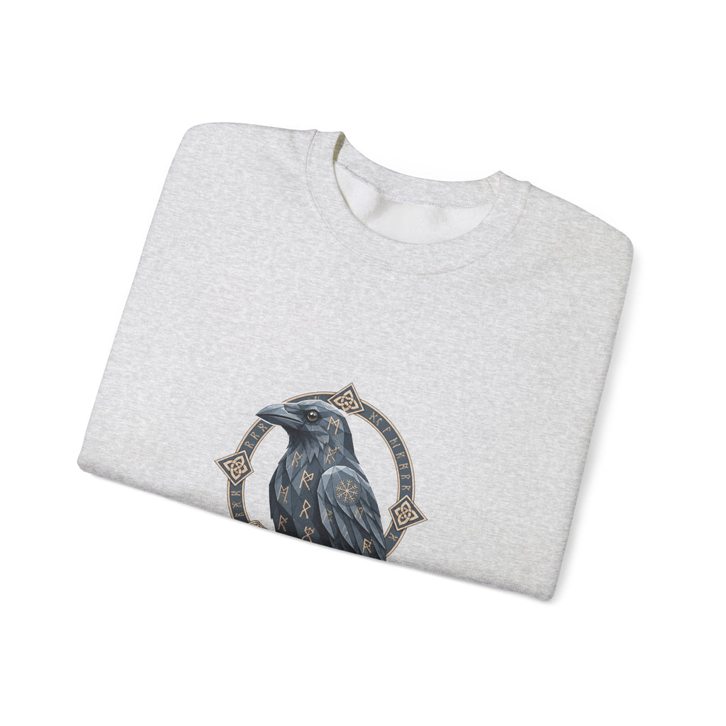 Matching Couple Sweatshirt - Huginn & Muninn Matching Couple Premium Fleece Sweatshirt Geometric Art His Hers Love Gift - Design B