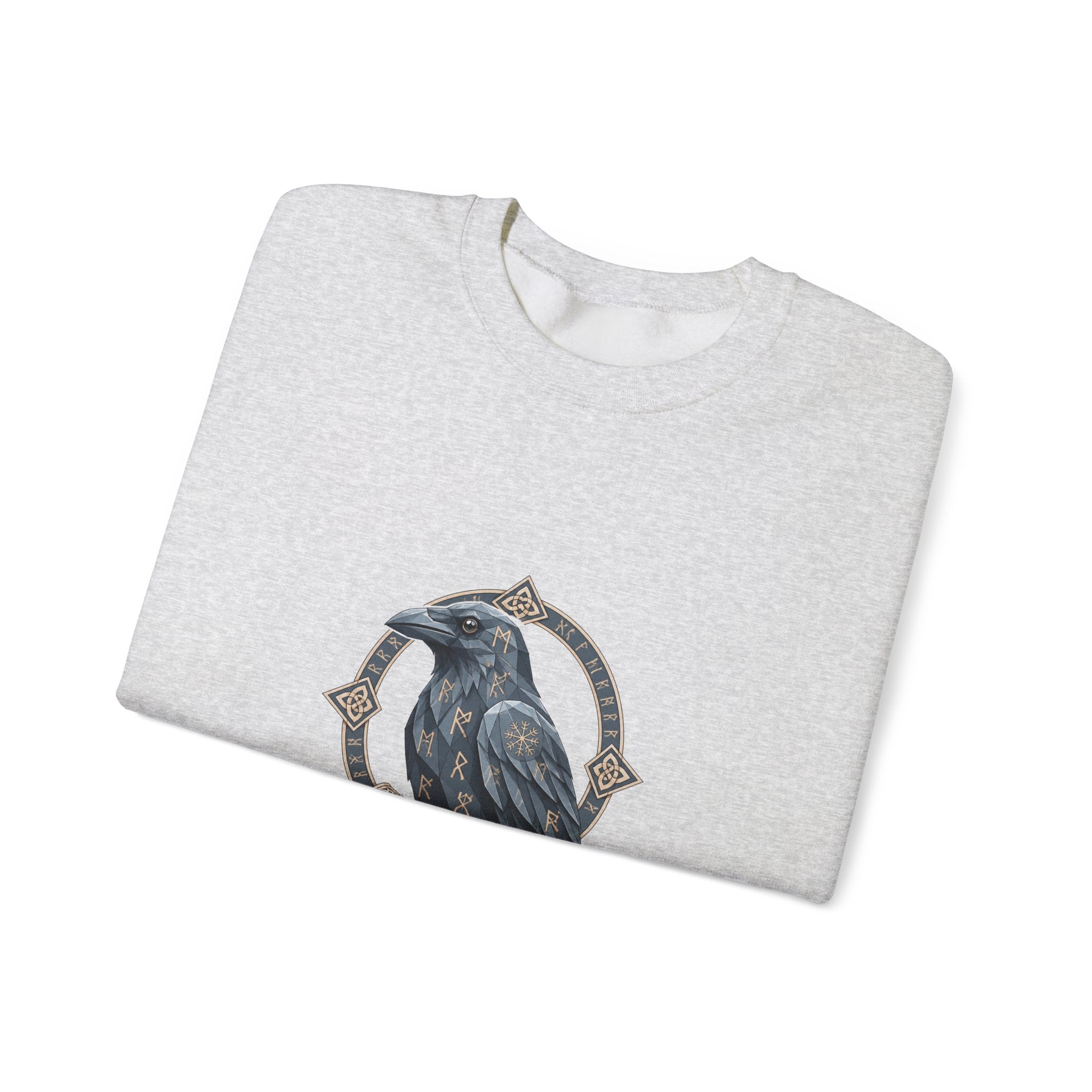 Matching Couple Sweatshirt - Huginn & Muninn Matching Couple Premium Fleece Sweatshirt Geometric Art His Hers Love Gift - Design B