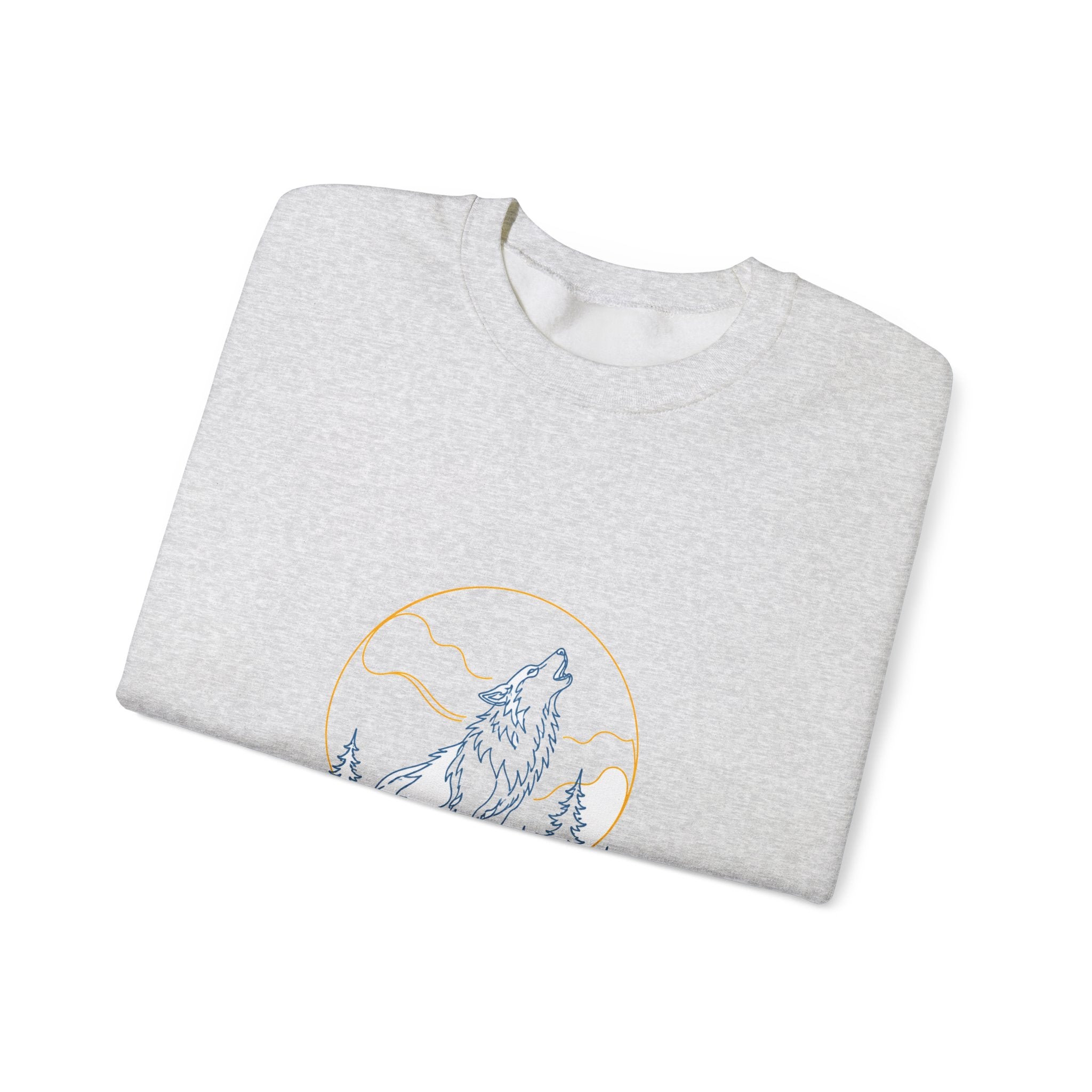 Matching Couple Sweatshirt - Wolf & Dove Matching Couple Crewneck Sweatshirt Minimalist Art His Hers Valentine Gift - Design A