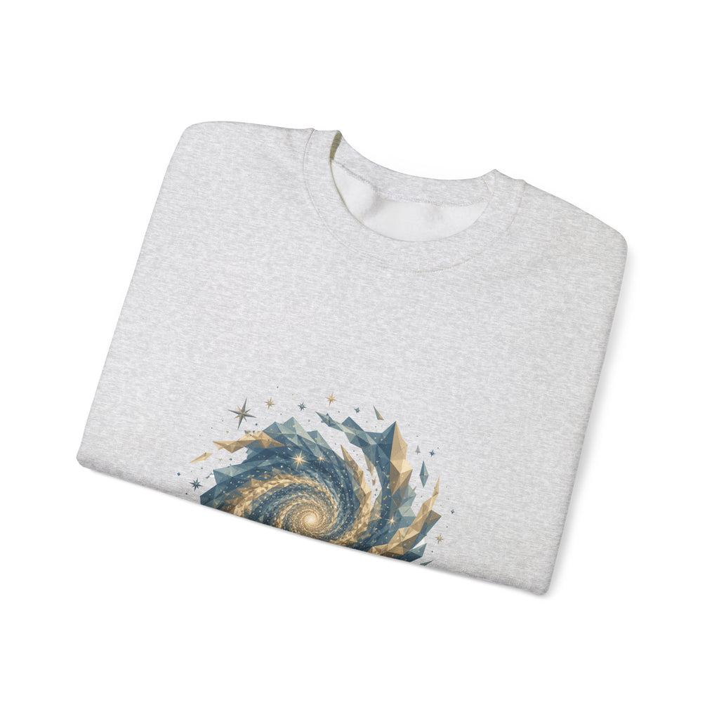 Matching Couple Sweatshirt - Galaxy & Supernova Matching Couple Premium Fleece Sweatshirt Geometric Art His Hers Love Gift - Design A