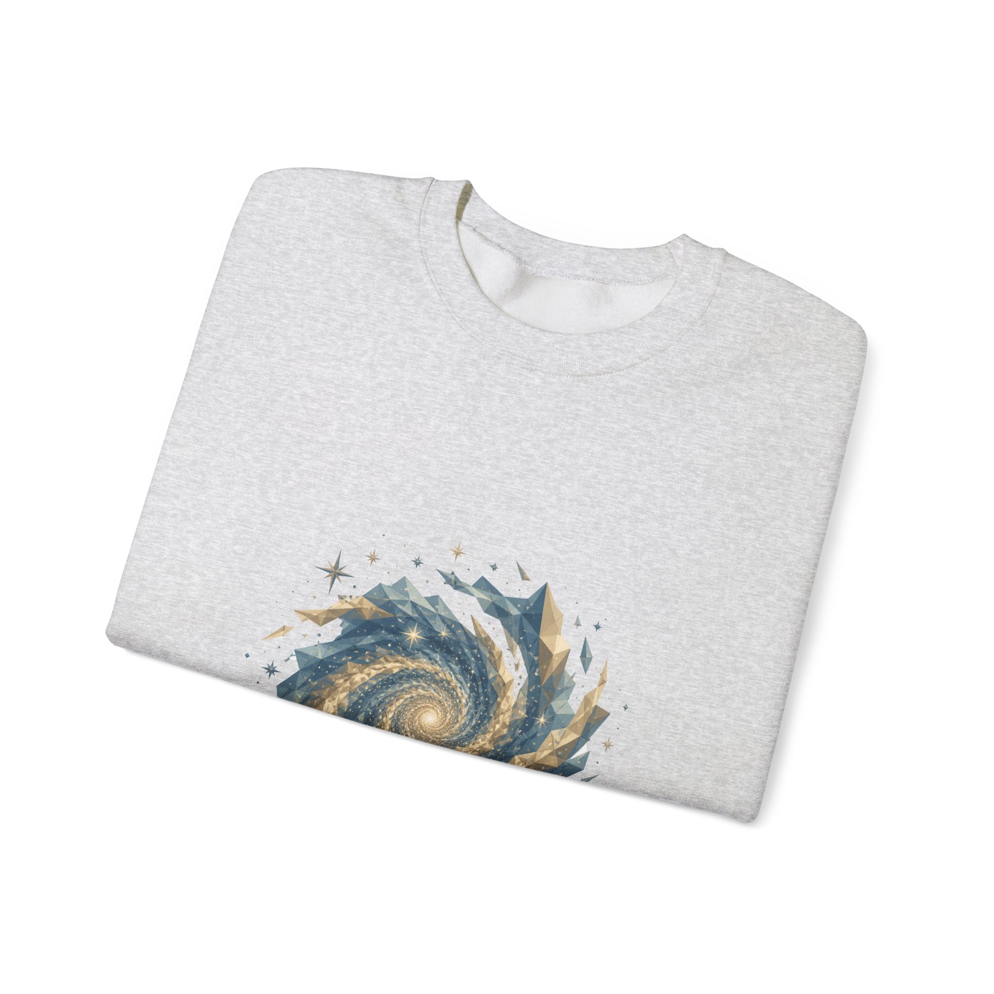 Matching Couple Sweatshirt - Galaxy & Supernova Matching Couple Premium Fleece Sweatshirt Geometric Art His Hers Love Gift - Design A