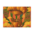 Croissant Hot Air Balloon Wall Art Canvas 24×36 Psychedelic Dining Room Decor Maximalist Print