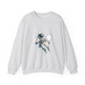 Matching Couple Sweatshirt - Astronaut & Planet Matching Couple Crewneck Sweatshirt Watercolor Art His Hers Engagement Gift - Design A