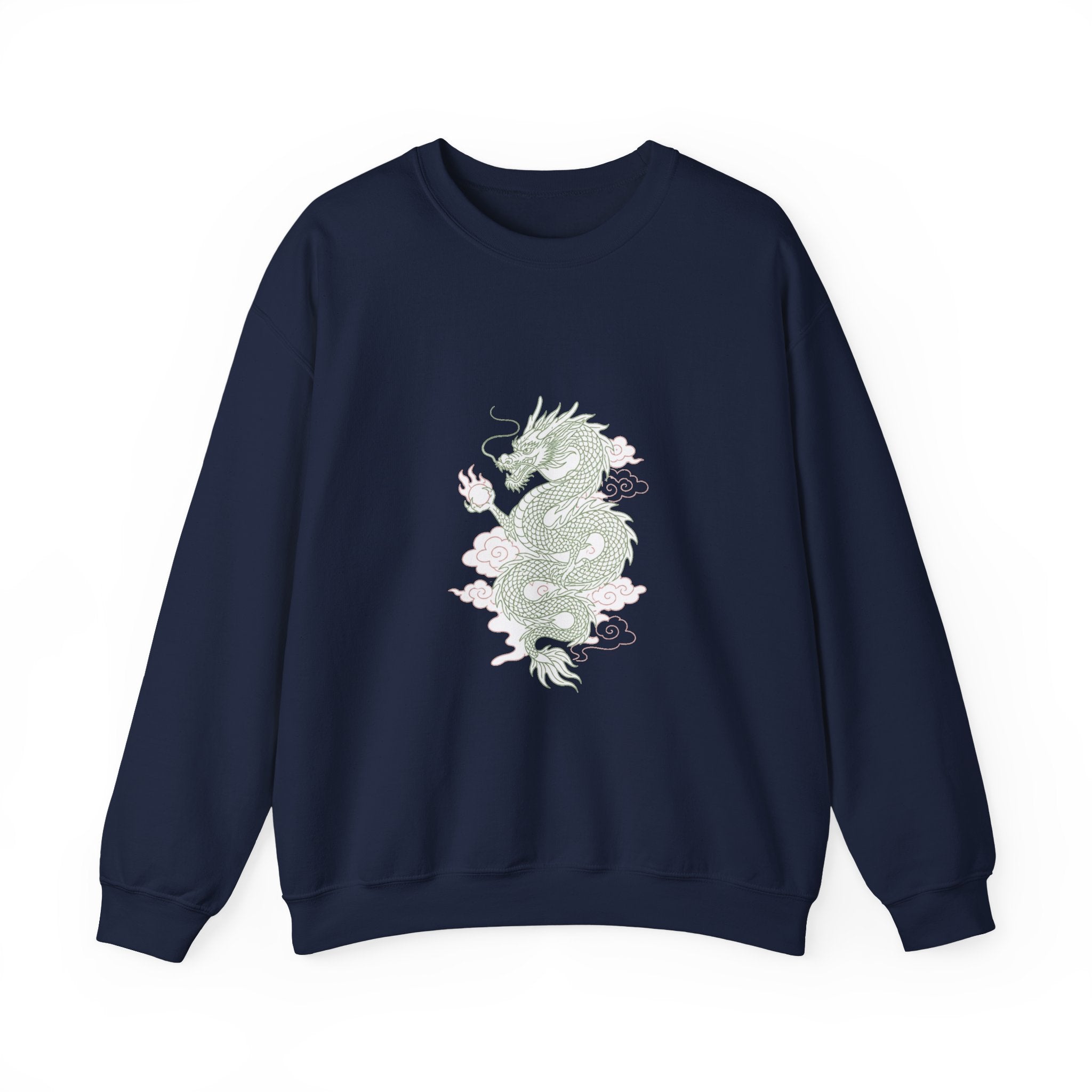 Matching Couple Sweatshirt - Dragon & Phoenix Matching Couple Premium Fleece Sweatshirt Minimalist Art His Hers Christmas Gift - Design A
