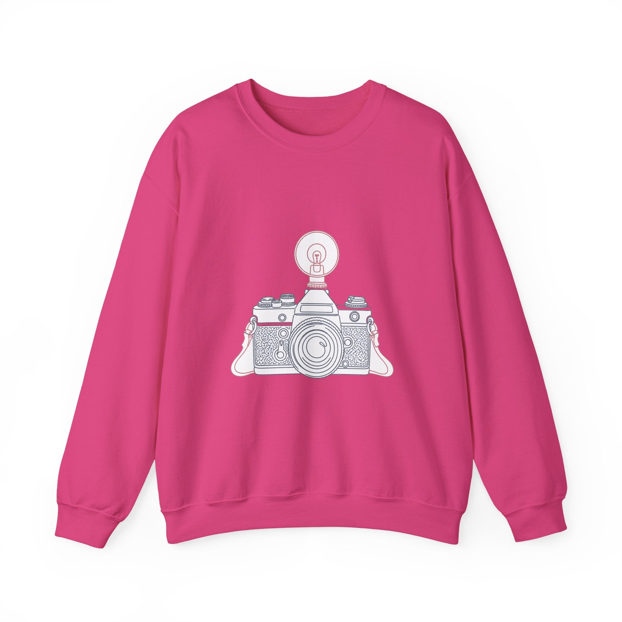 Matching Couple Sweatshirt - Camera & Film Matching Couple Comfort Colors Crew Minimalist Art His Hers Christmas Gift - Design A