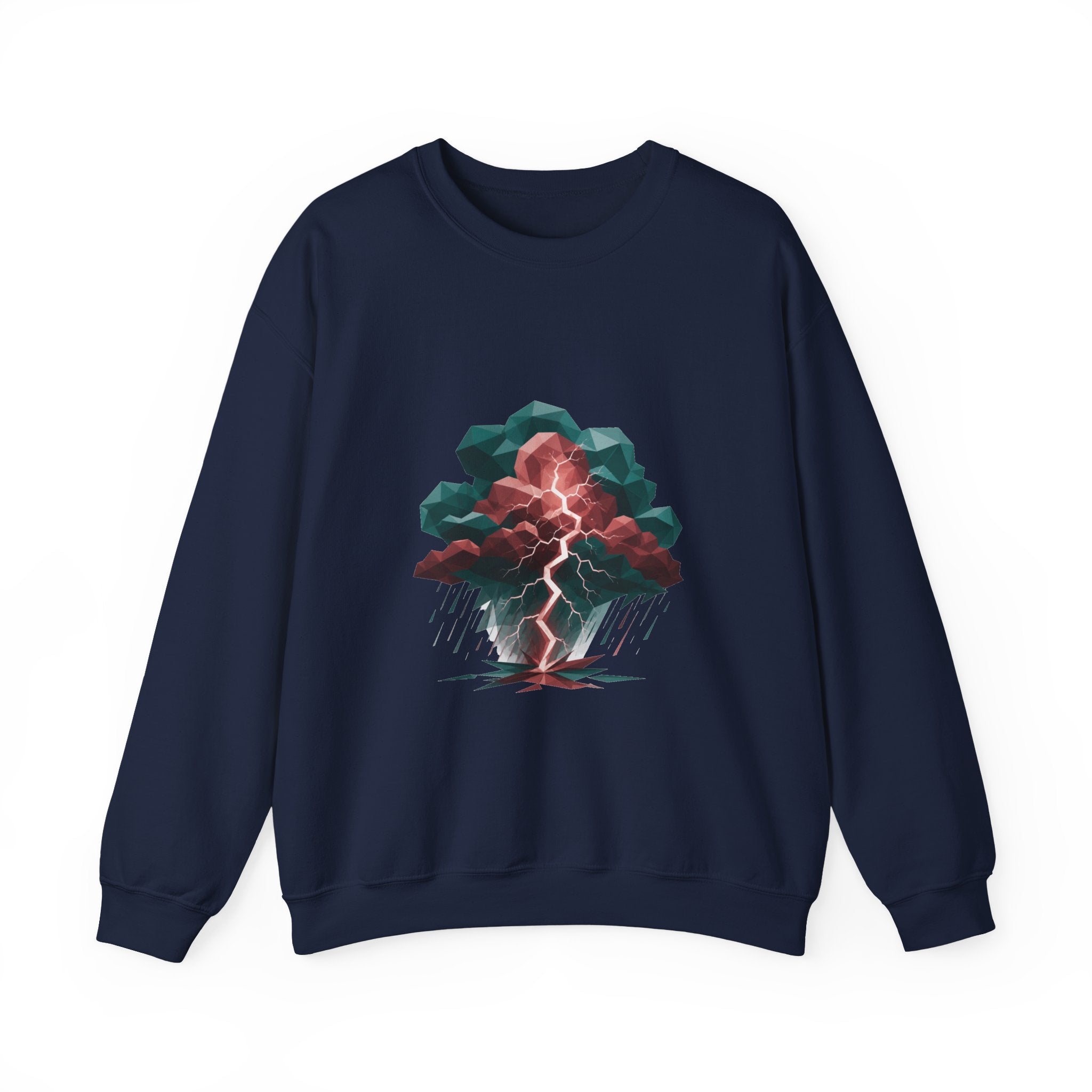 Matching Couple Sweatshirt - Storm & Rainbow Matching Couple Crewneck Sweatshirt Geometric Art His Hers Couple Gift - Design A
