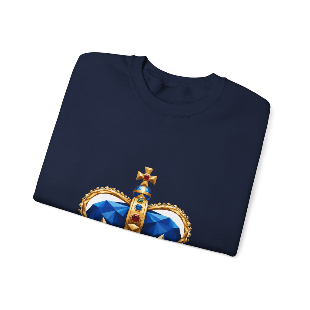 Matching Couple Sweatshirt - Crown & Shield Matching Couple Comfort Colors Crew Geometric Art His Hers Love Gift - Design A