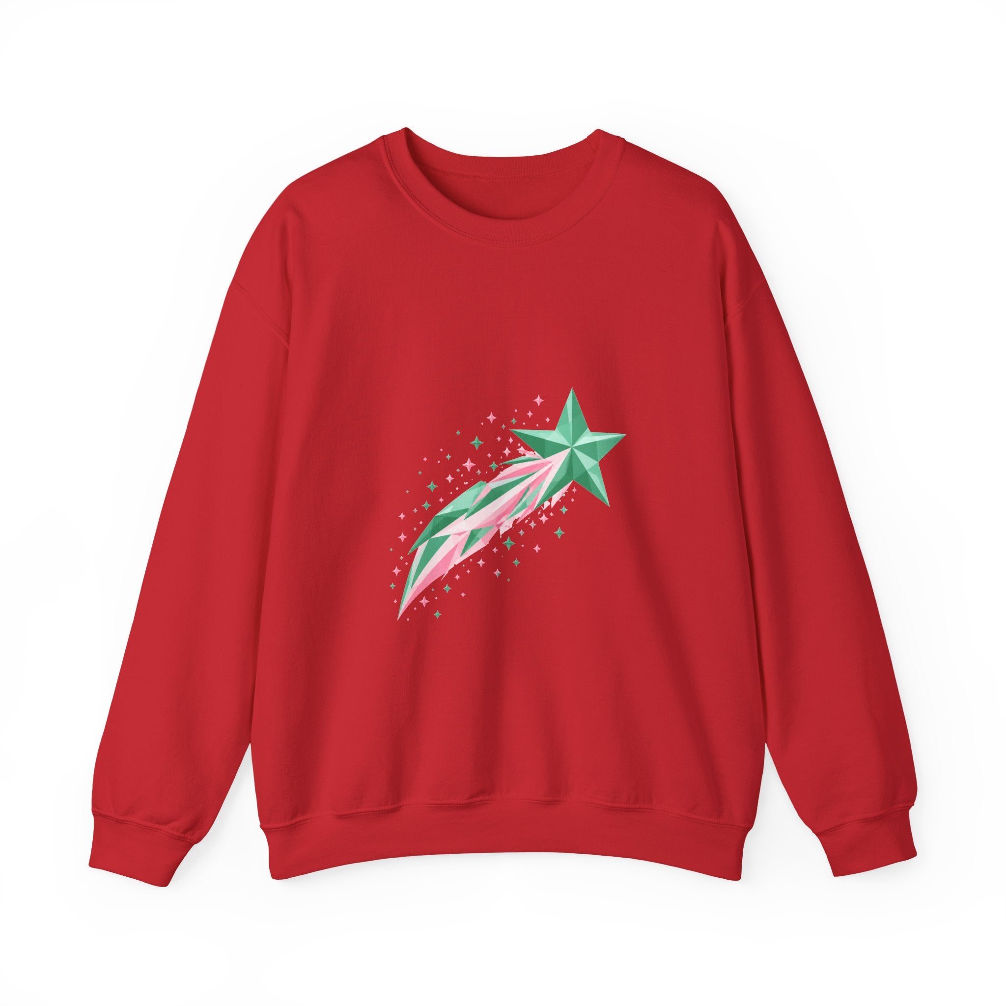 Matching Couple Sweatshirt - Shooting Star & North Star Matching Couple Premium Fleece Sweatshirt Geometric Art His Hers Love Gift - Design A