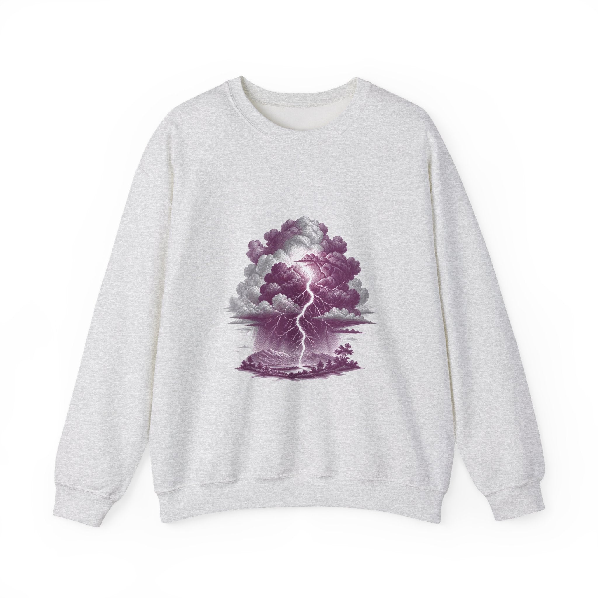 Matching Couple Sweatshirt - Storm & Rainbow Matching Couple Crewneck Sweatshirt Vintage Art His Hers Wedding Gift - Design A