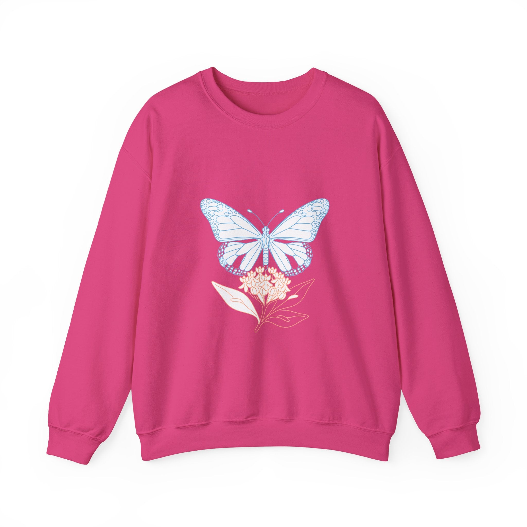 Matching Couple Sweatshirt - Butterfly & Moth Matching Couple Crewneck Sweatshirt Minimalist Art His Hers Valentine Gift - Design A