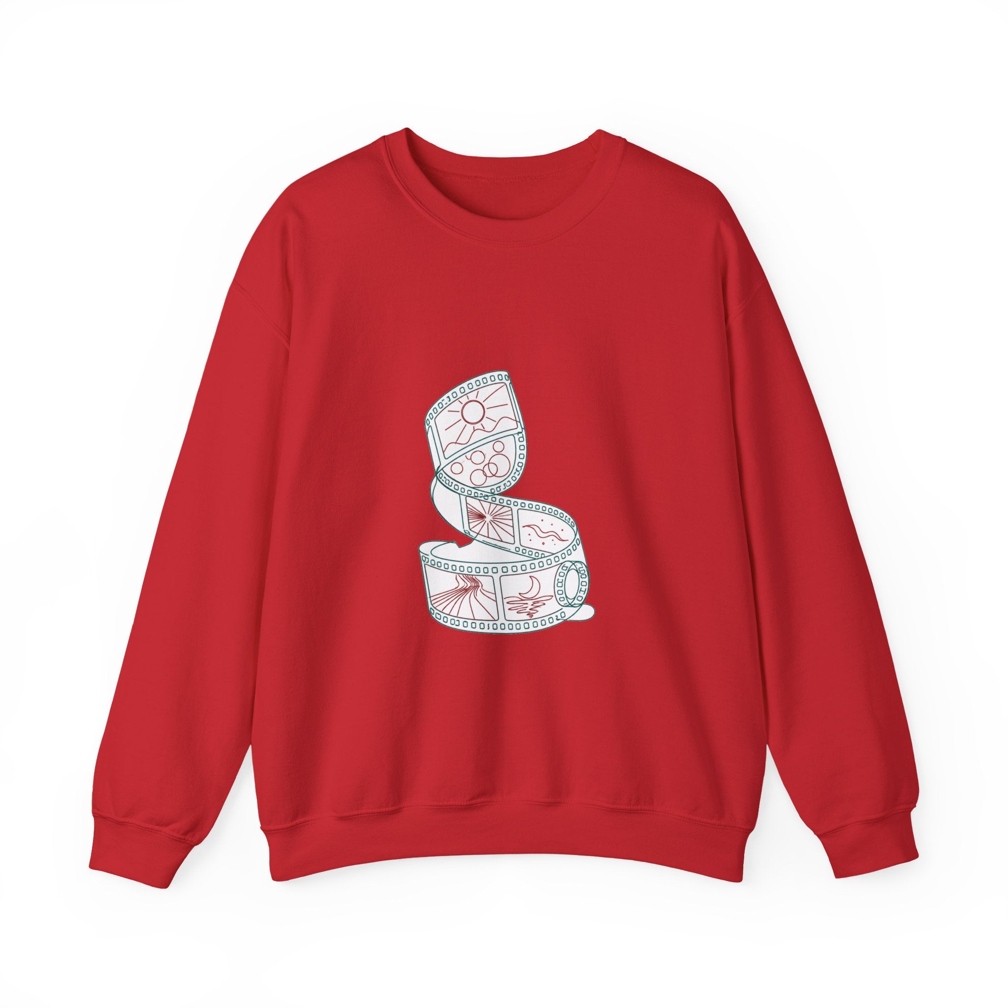 Matching Couple Sweatshirt - Camera & Film Matching Couple Premium Fleece Sweatshirt Minimalist Art His Hers Christmas Gift - Design B