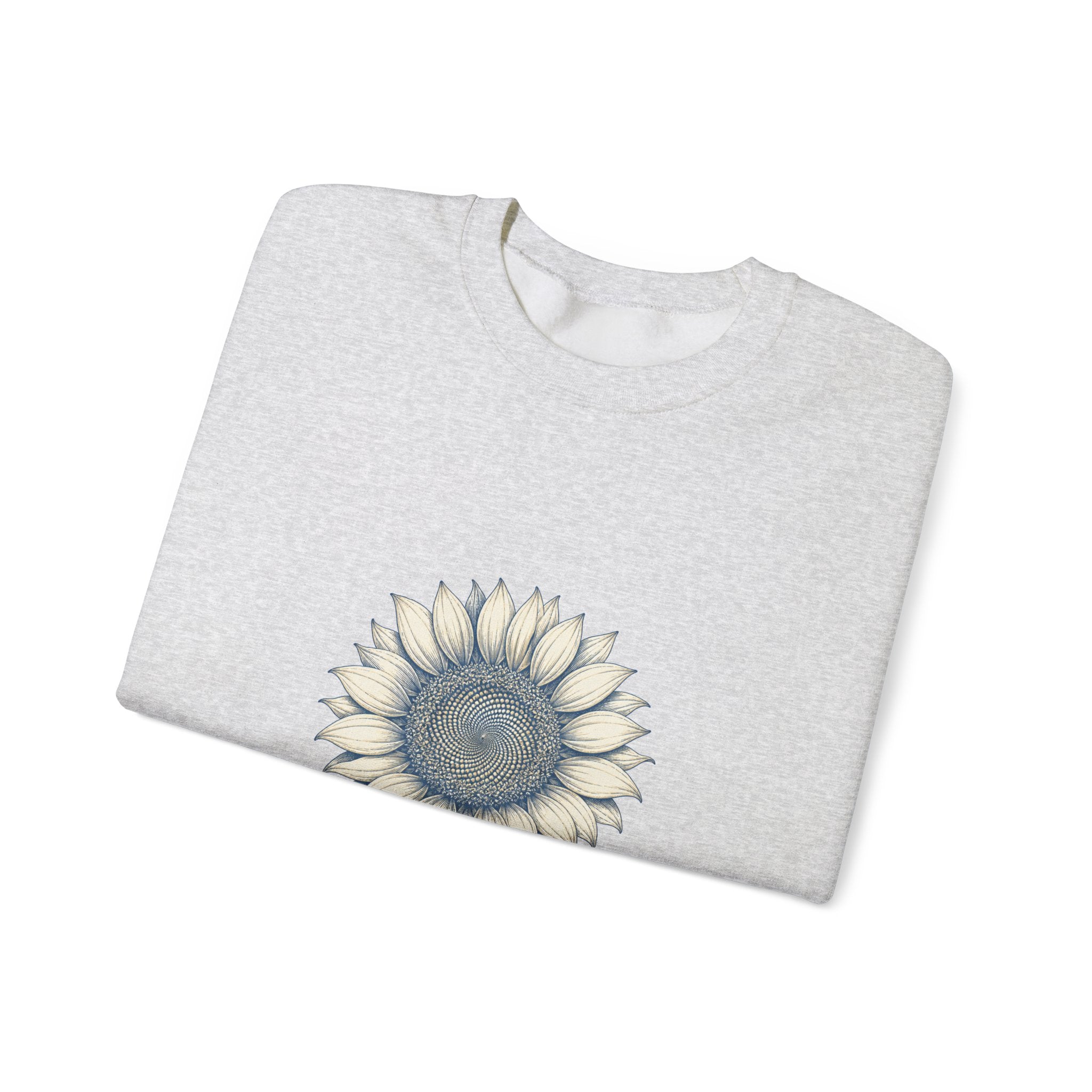 Matching Couple Sweatshirt - Sunflower & Moonflower Matching Couple Comfort Colors Crew Hand-Drawn Art His Hers Anniversary Gift - Design A