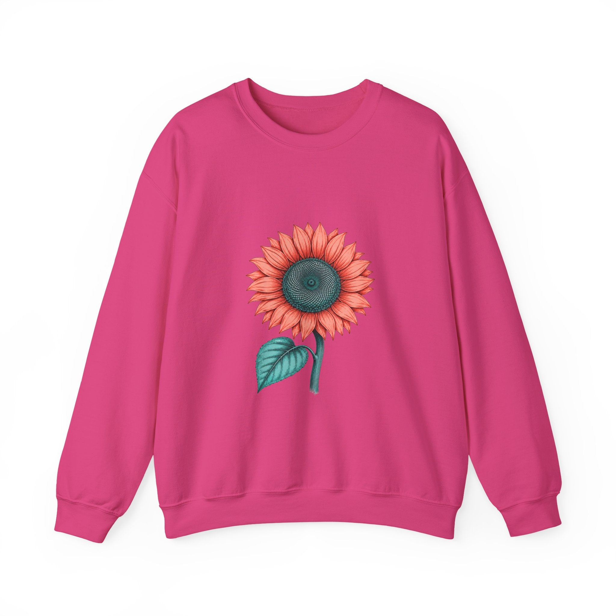 Matching Couple Sweatshirt - Sunflower & Moonflower Matching Couple Crewneck Sweatshirt Hand-Drawn Art His Hers Best Friend Gift - Design A
