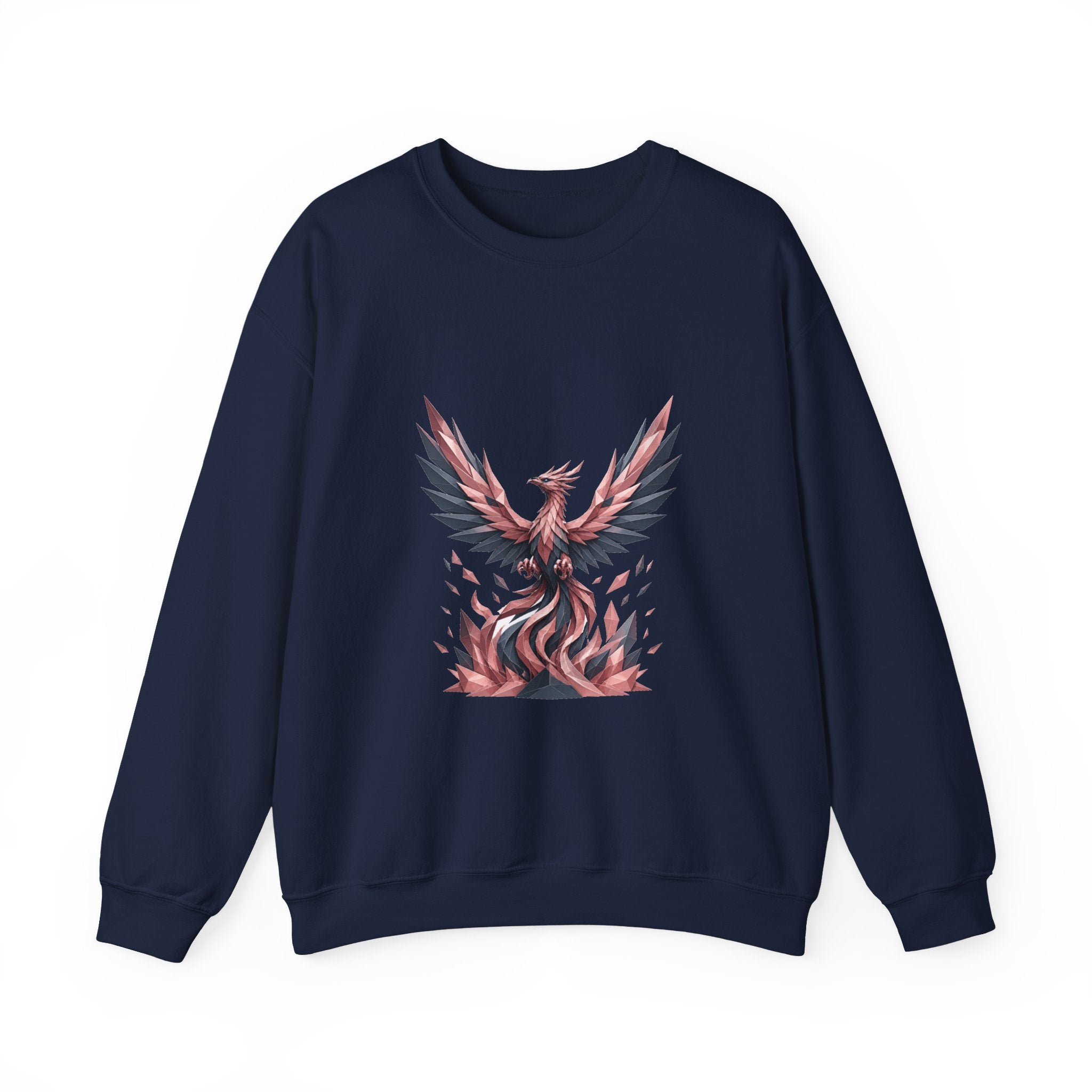 Matching Couple Sweatshirt - Dragon & Phoenix Matching Couple Crewneck Sweatshirt Geometric Art His Hers Couple Gift - Design B