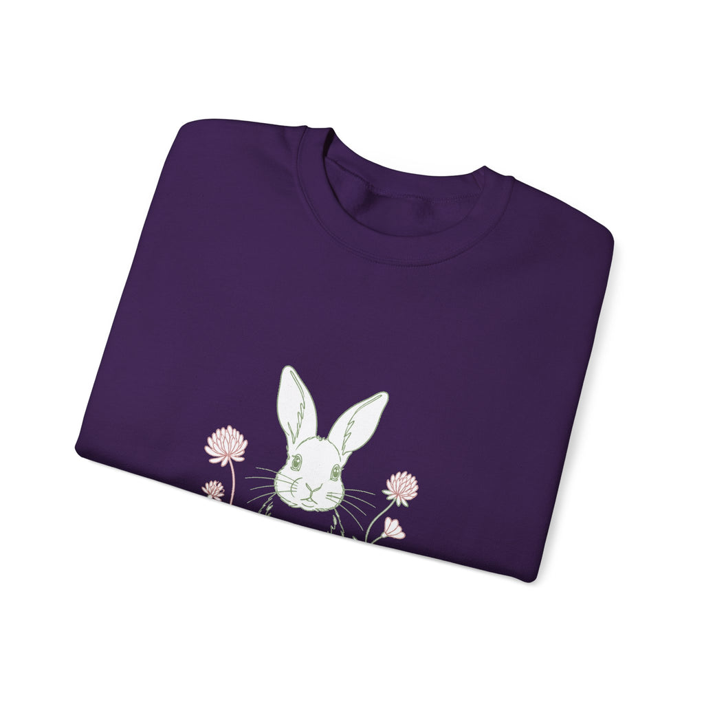Matching Couple Sweatshirt - Fox & Rabbit Matching Couple Premium Fleece Sweatshirt Minimalist Art His Hers Christmas Gift - Design B