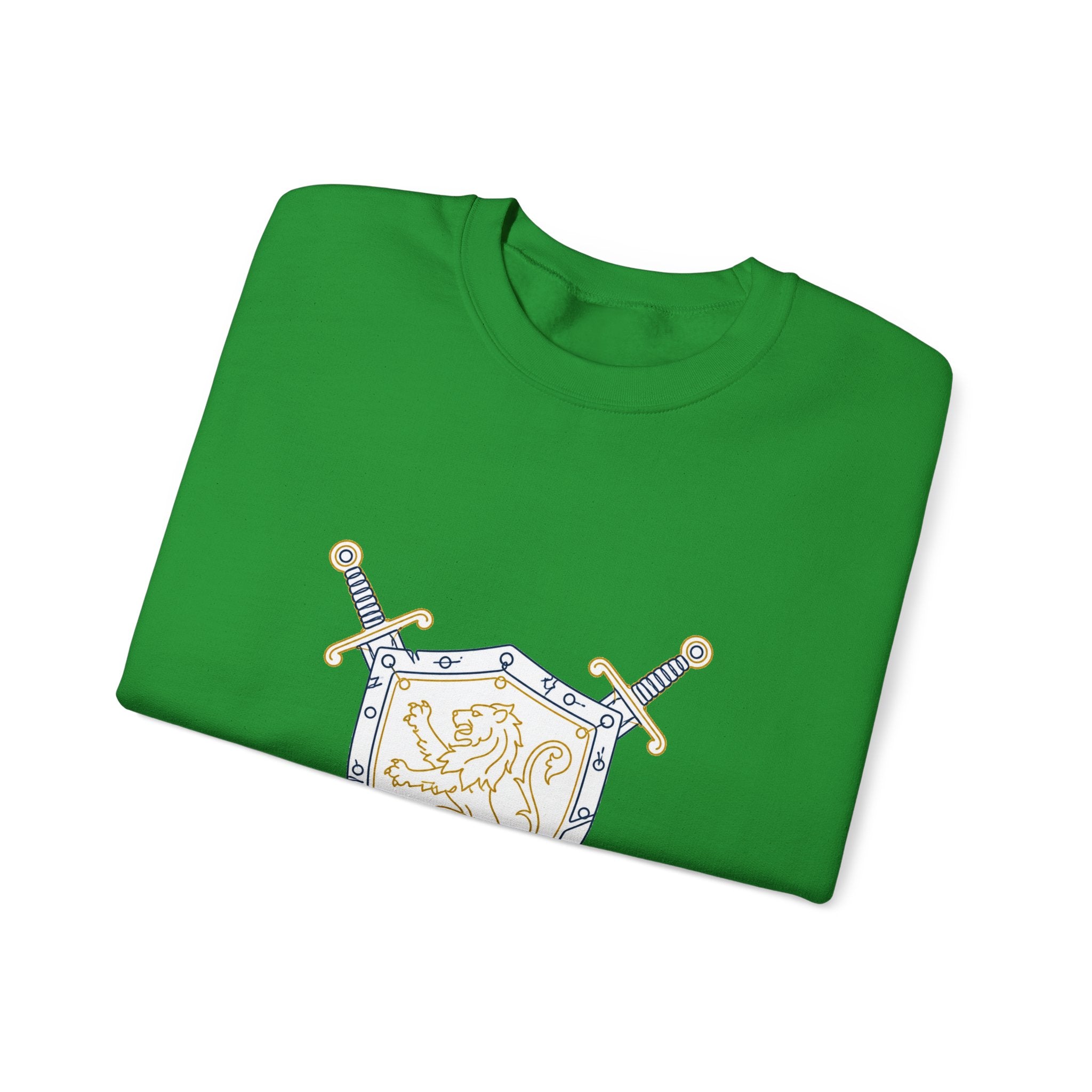 Matching Couple Sweatshirt - Crown & Shield Matching Couple Crewneck Sweatshirt Minimalist Art His Hers Valentine Gift - Design B