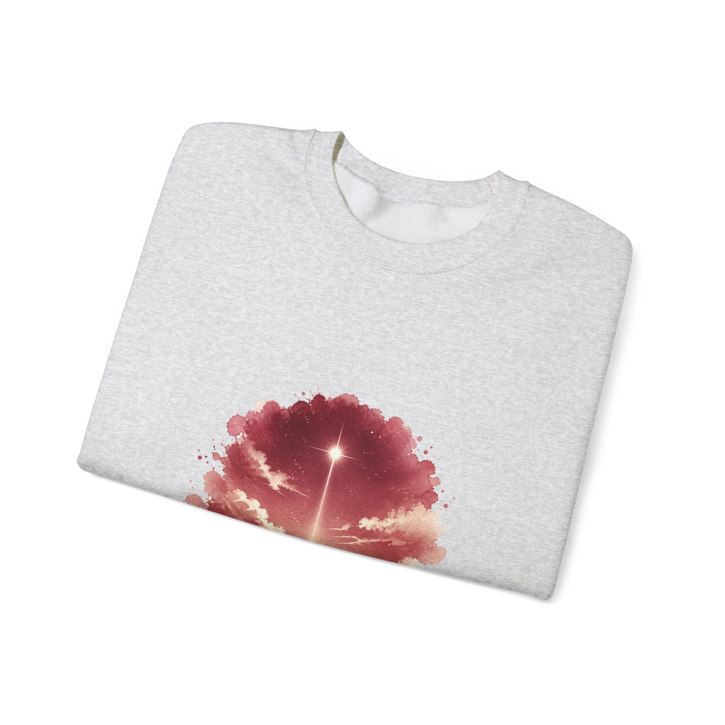 Matching Couple Sweatshirt - Evening & Morning Star Matching Couple Crewneck Sweatshirt Watercolor Art His Hers Engagement Gift - Design A