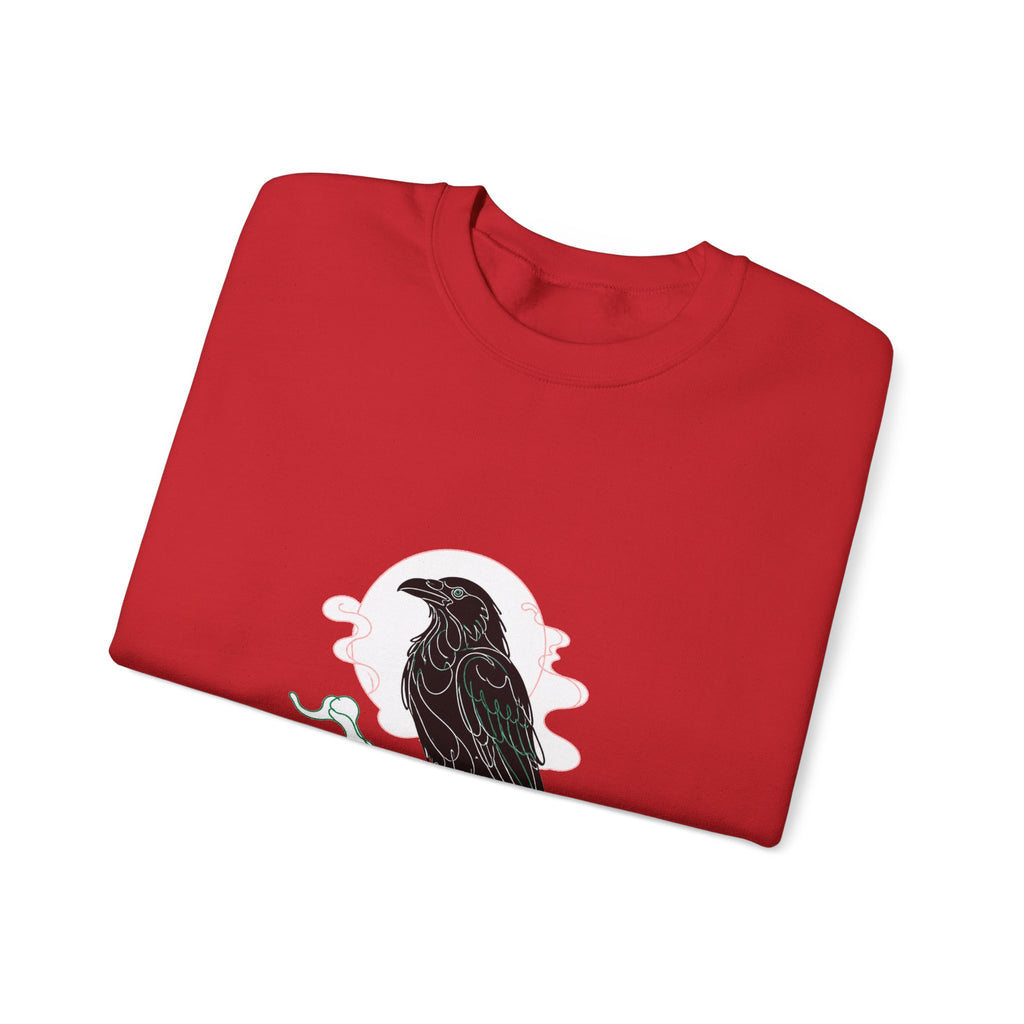 Matching Couple Sweatshirt - Raven & Swan Matching Couple Crewneck Sweatshirt Minimalist Art His Hers Valentine Gift - Design A