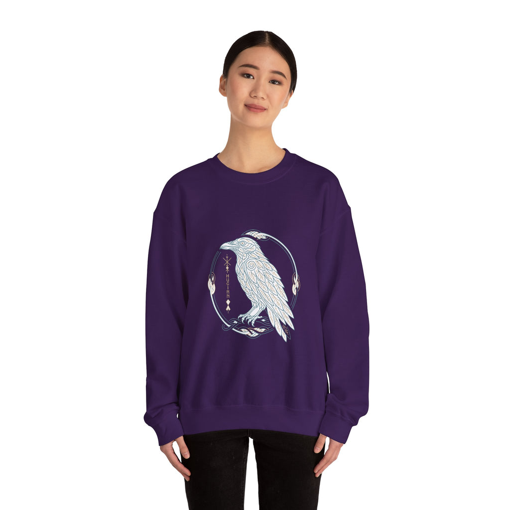 Matching Couple Sweatshirt - Huginn & Muninn Matching Couple Comfort Colors Crew Minimalist Art His Hers Christmas Gift - Design A